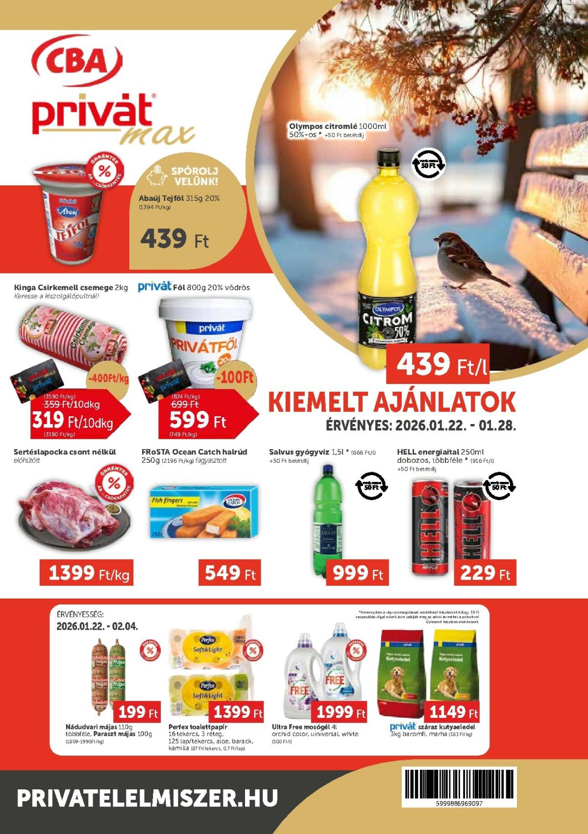 Privát Max akciós újság, érvényes 01.22. - 01.28.