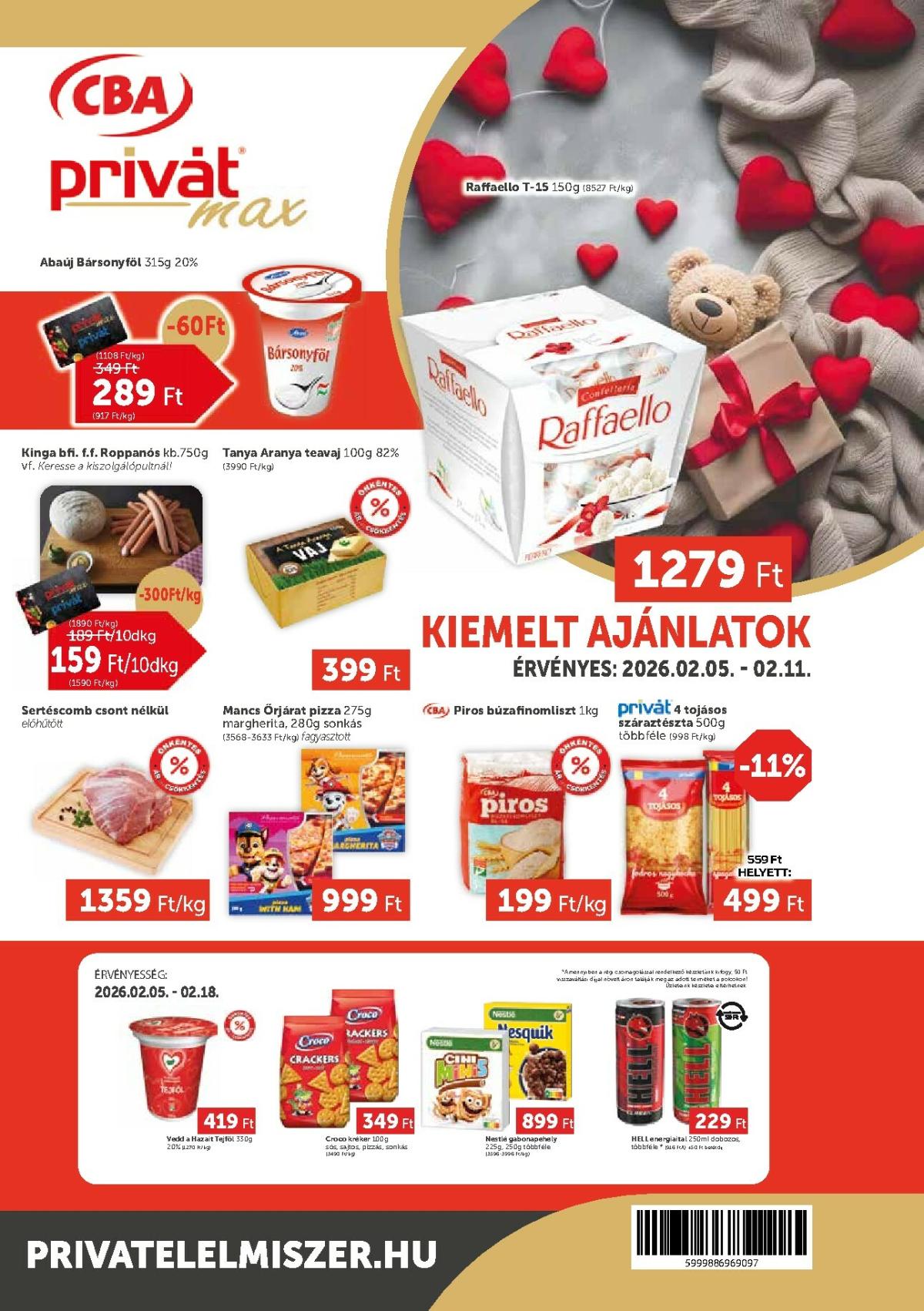 Privát Max akciós újság, érvényes 2026.02.05. - 2026.02.11.