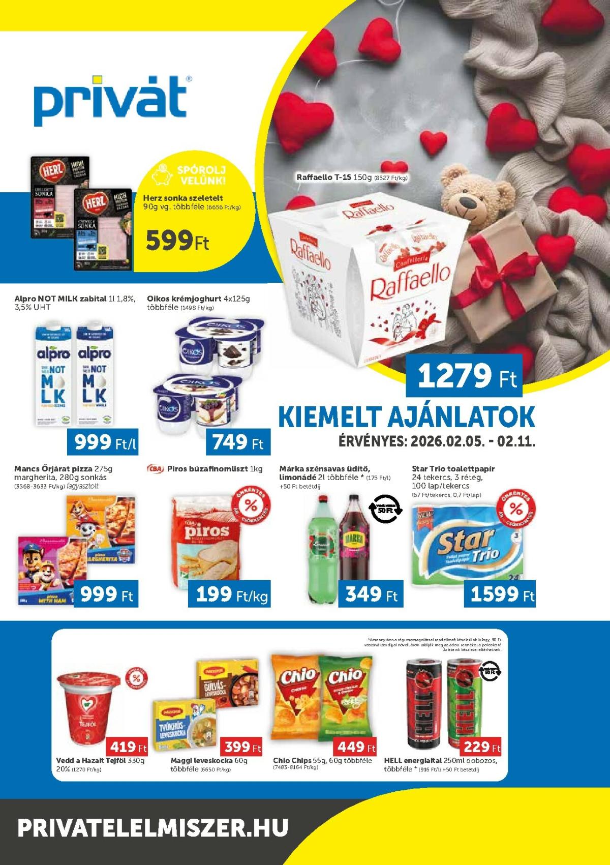 Privát - Bács-Kiskun, Békés, Csongrád-Csanád, Tolna, Baranya, Somogy vármegye akciós újság, érvényes 2026.02.05. - 2026.02.11.