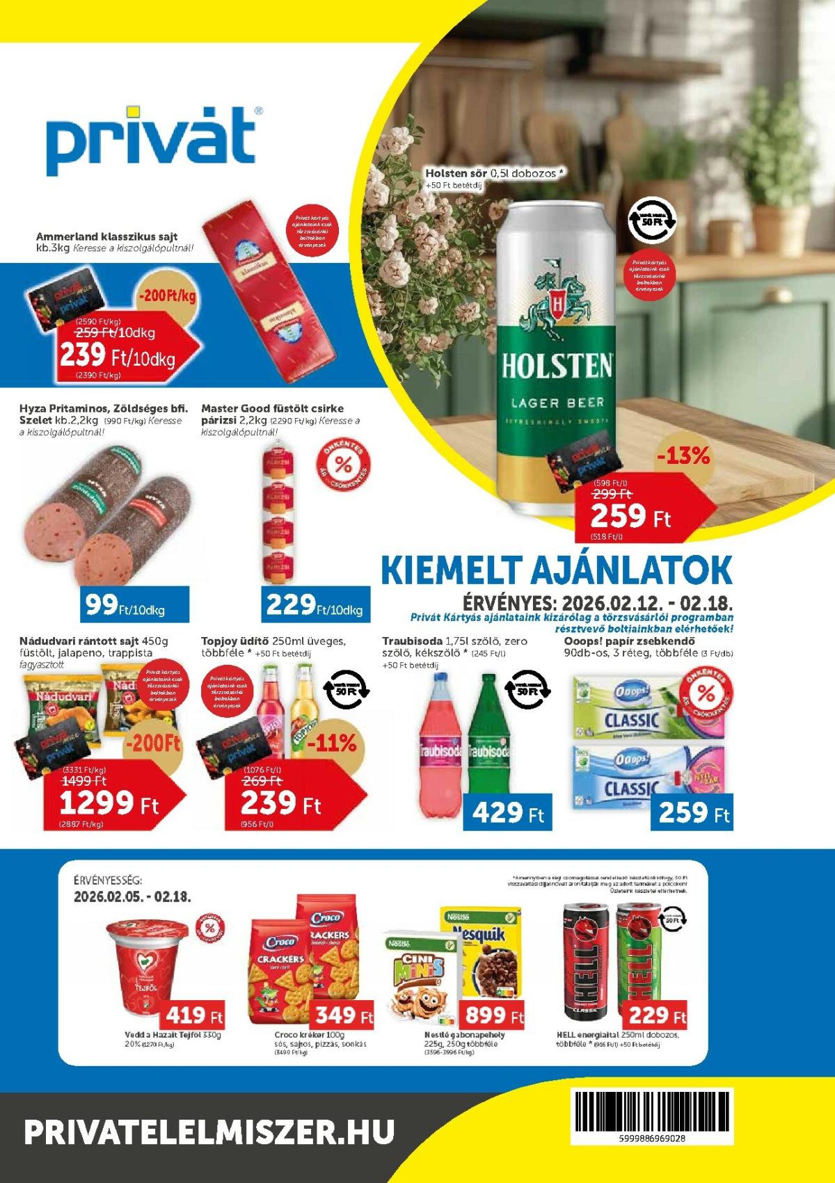 Privát akciós újság, érvényes 2026.02.12. - 2026.02.18.