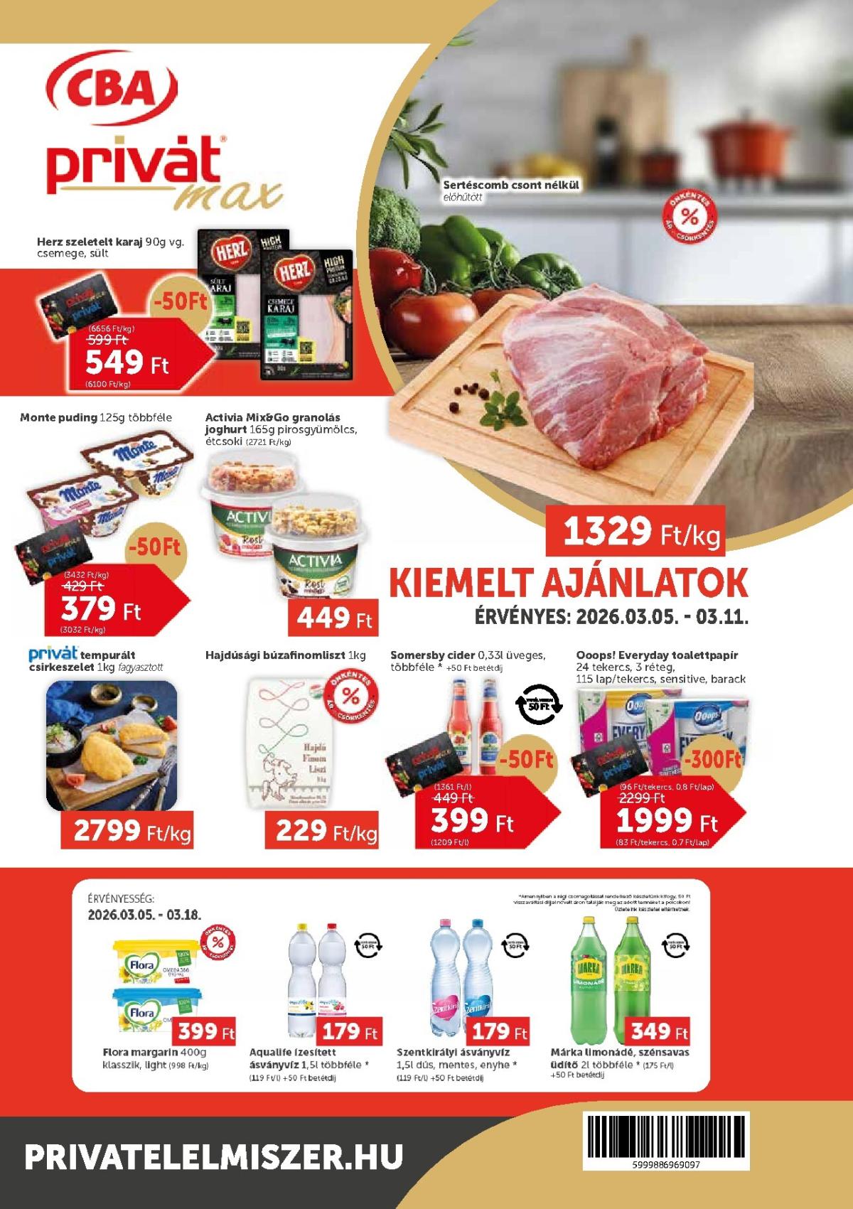 Privát Max akciós újság, érvényes 2026.03.05. - 2026.03.11.