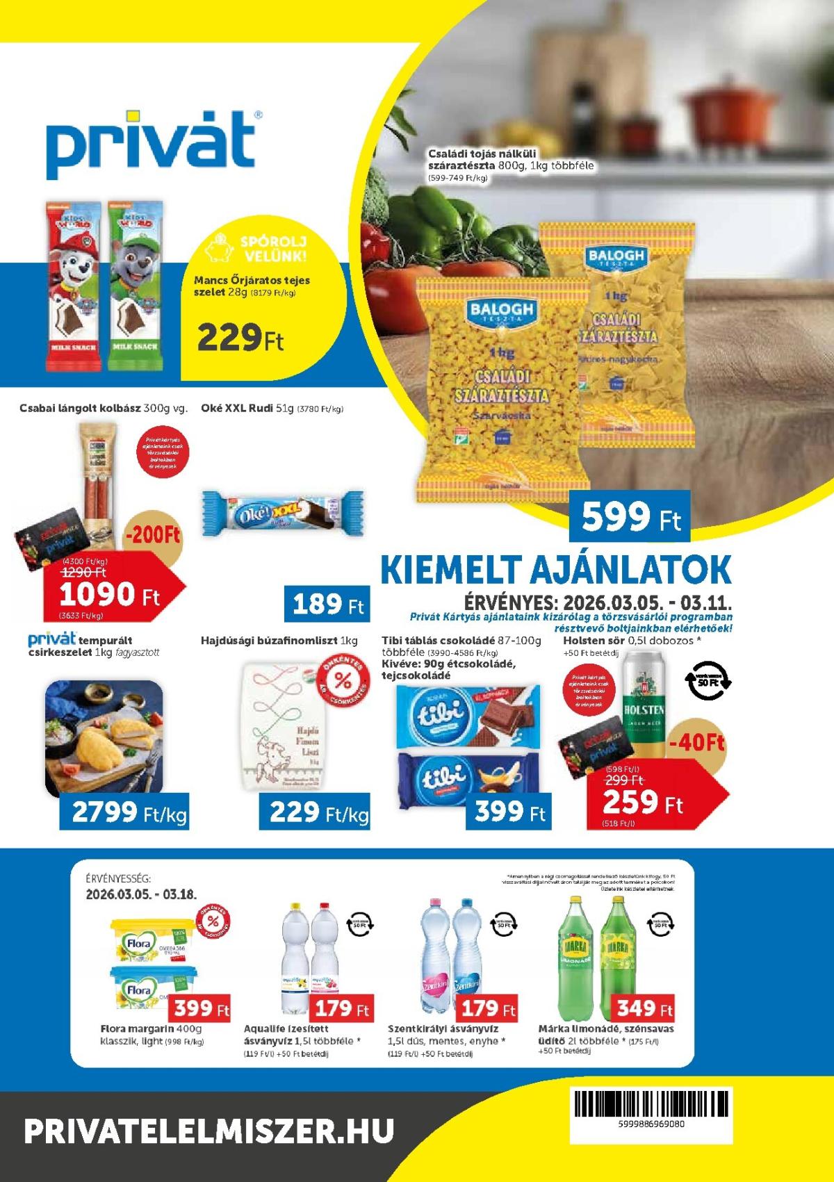 Privát akciós újság, érvényes 2026.03.05. - 2026.03.11.