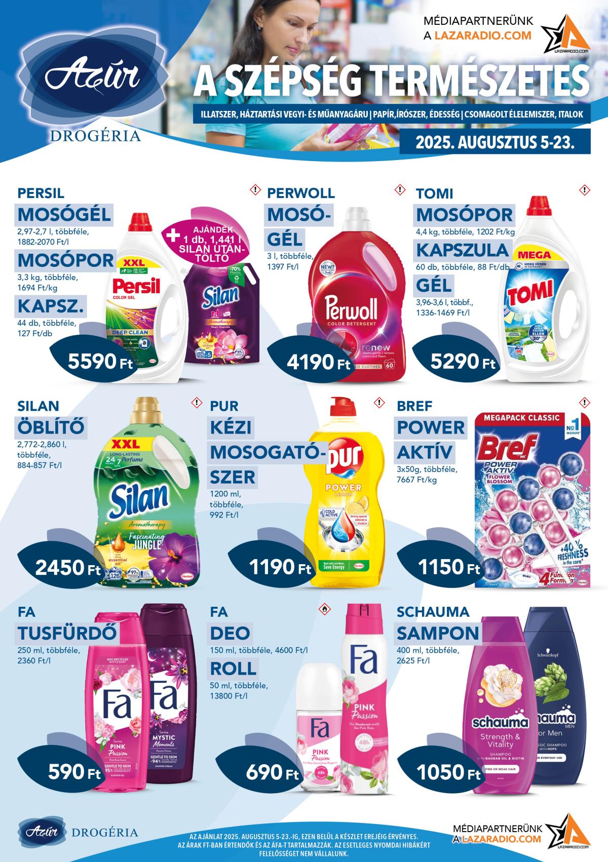 Azúr akciós újság, érvényes 08.05. - 08.23.