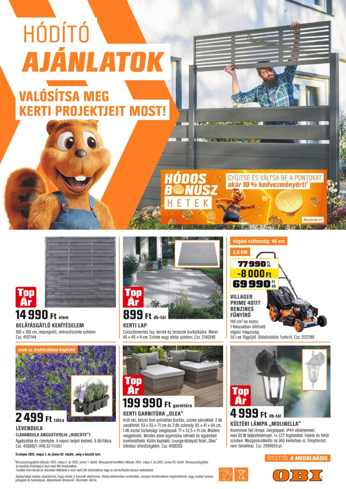 OBI akciós újság, érvényes 05.01. - 06.02.