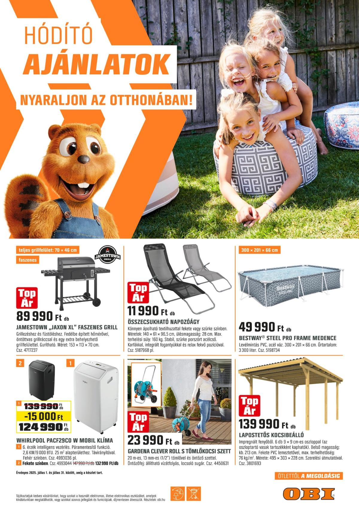 OBI akciós újság, érvényes 07.01. - 07.31.