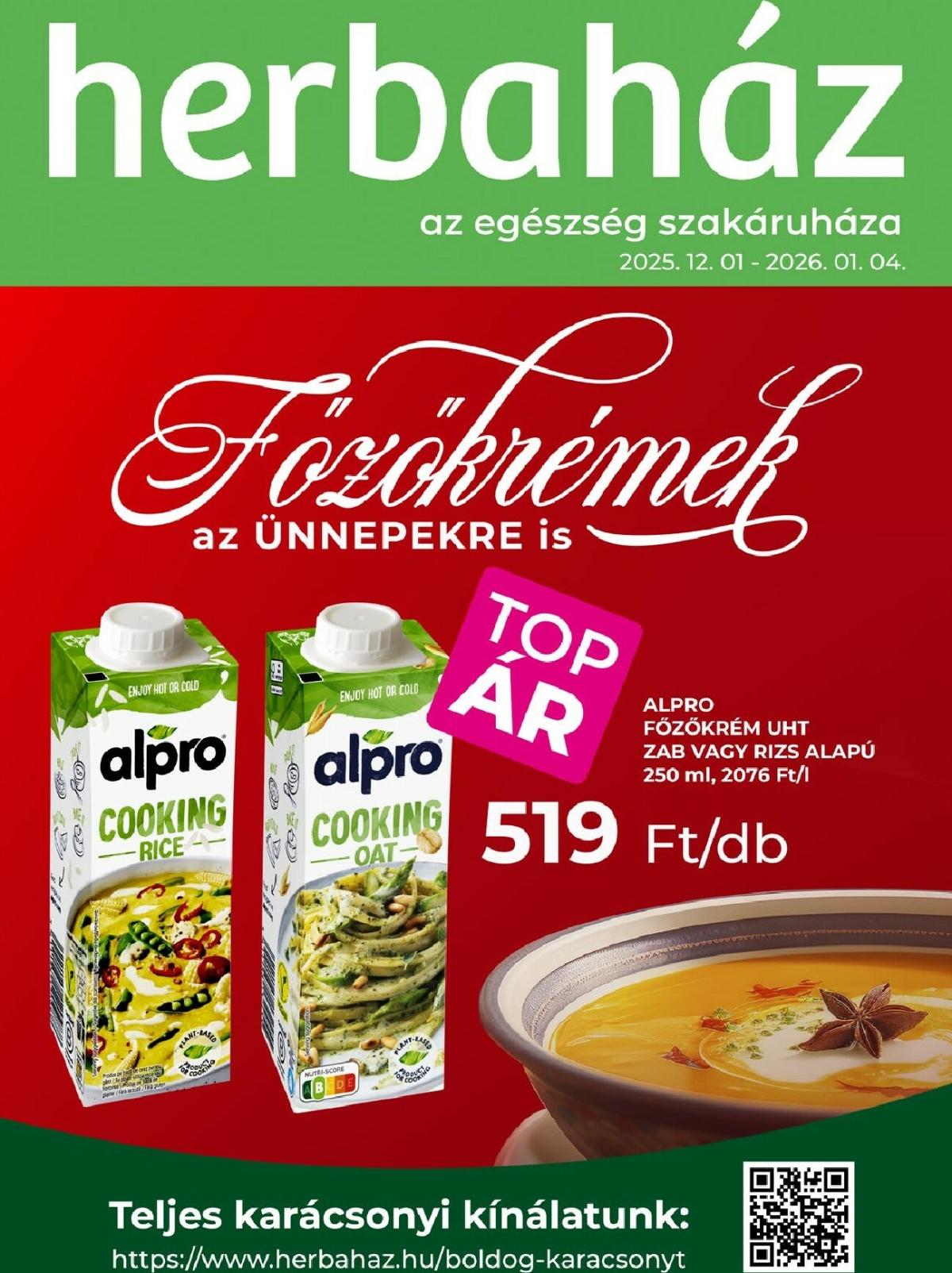 Herbaház akciós újság, érvényes 12.01. - 01.04.