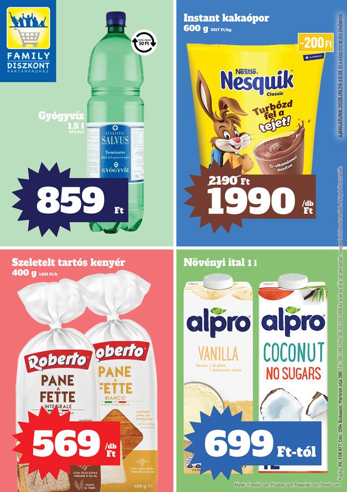 Family Diszkont akciós újság, érvényes 09.26. - 10.01.