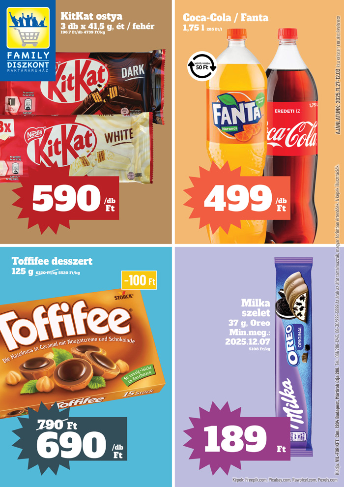 Family Diszkont akciós újság, érvényes 11.27. - 12.03.
