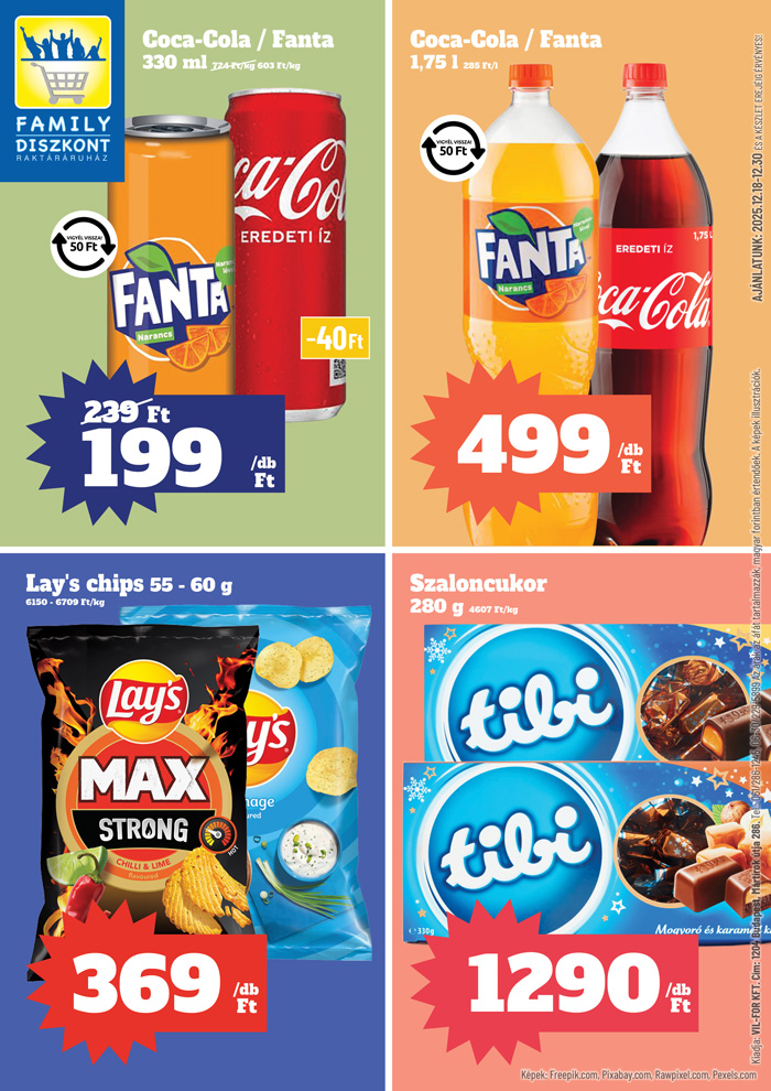 Family Diszkont akciós újság, érvényes 12.18. - 12.30.