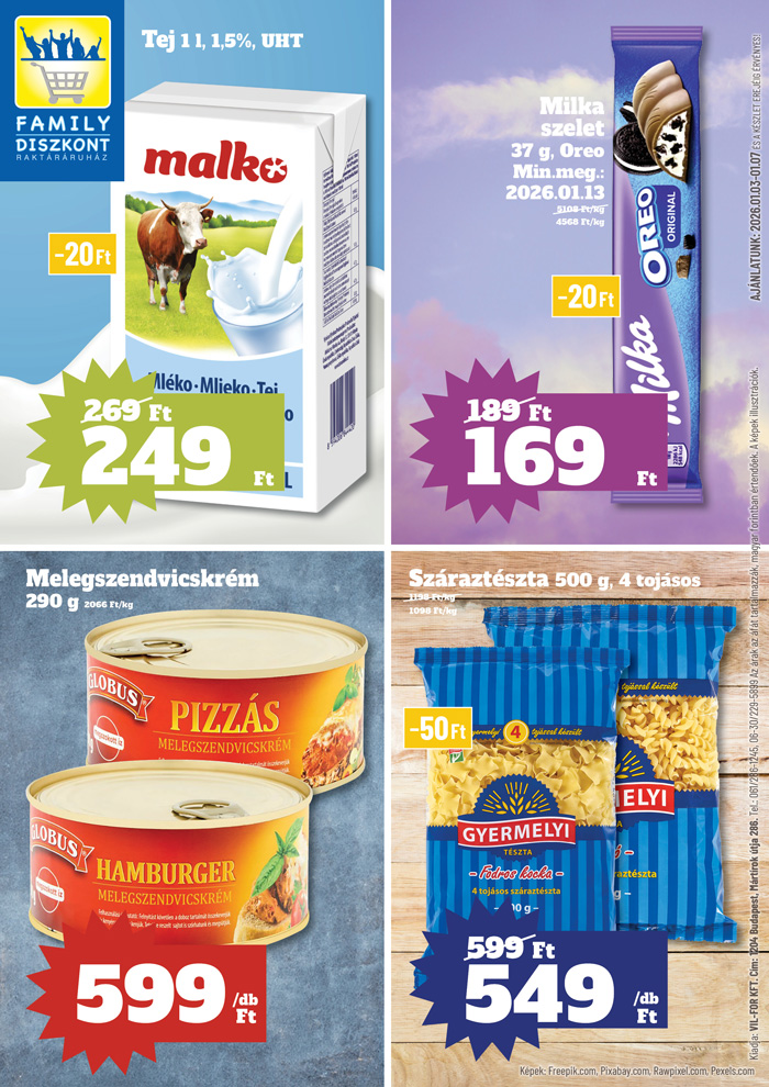 Family Diszkont akciós újság, érvényes 01.03. - 01.07.