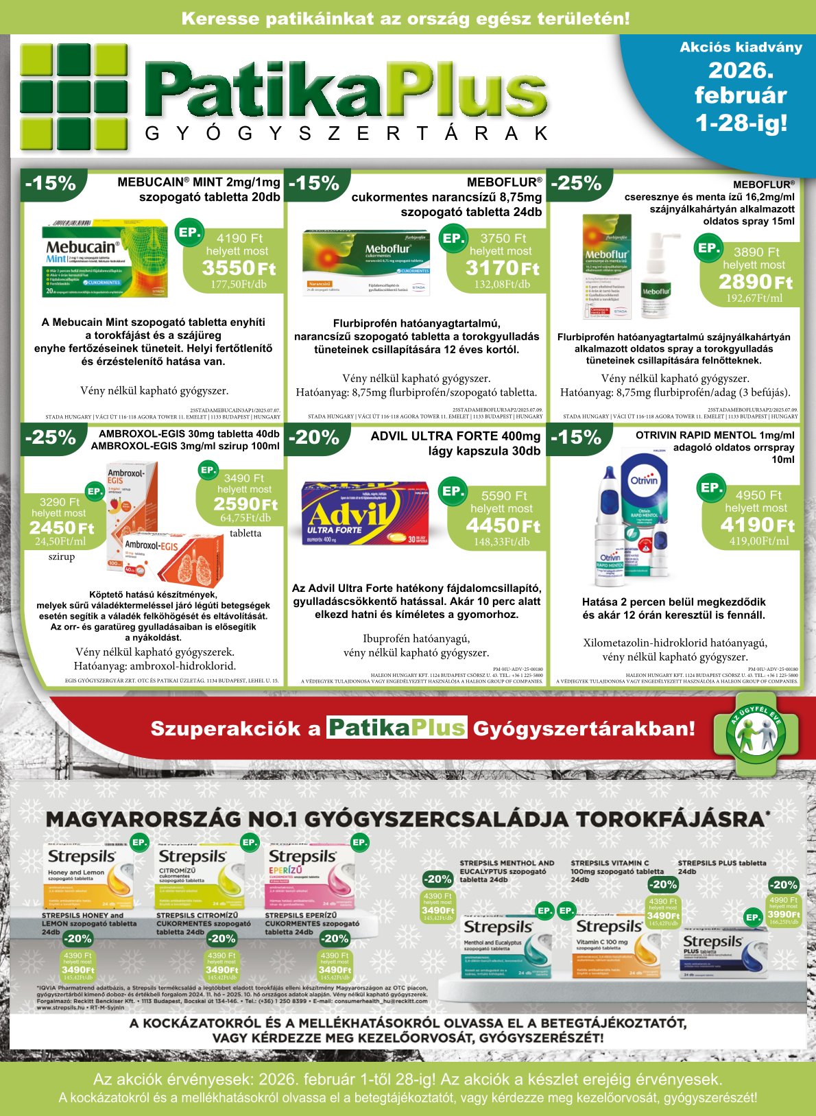 PatikaPlus akciós újság, érvényes 2026.02.01. - 2026.02.28.