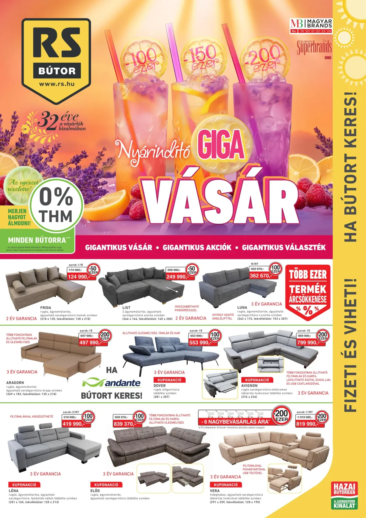 RS Bútor akciós újság, érvényes 06.02. - 06.30.