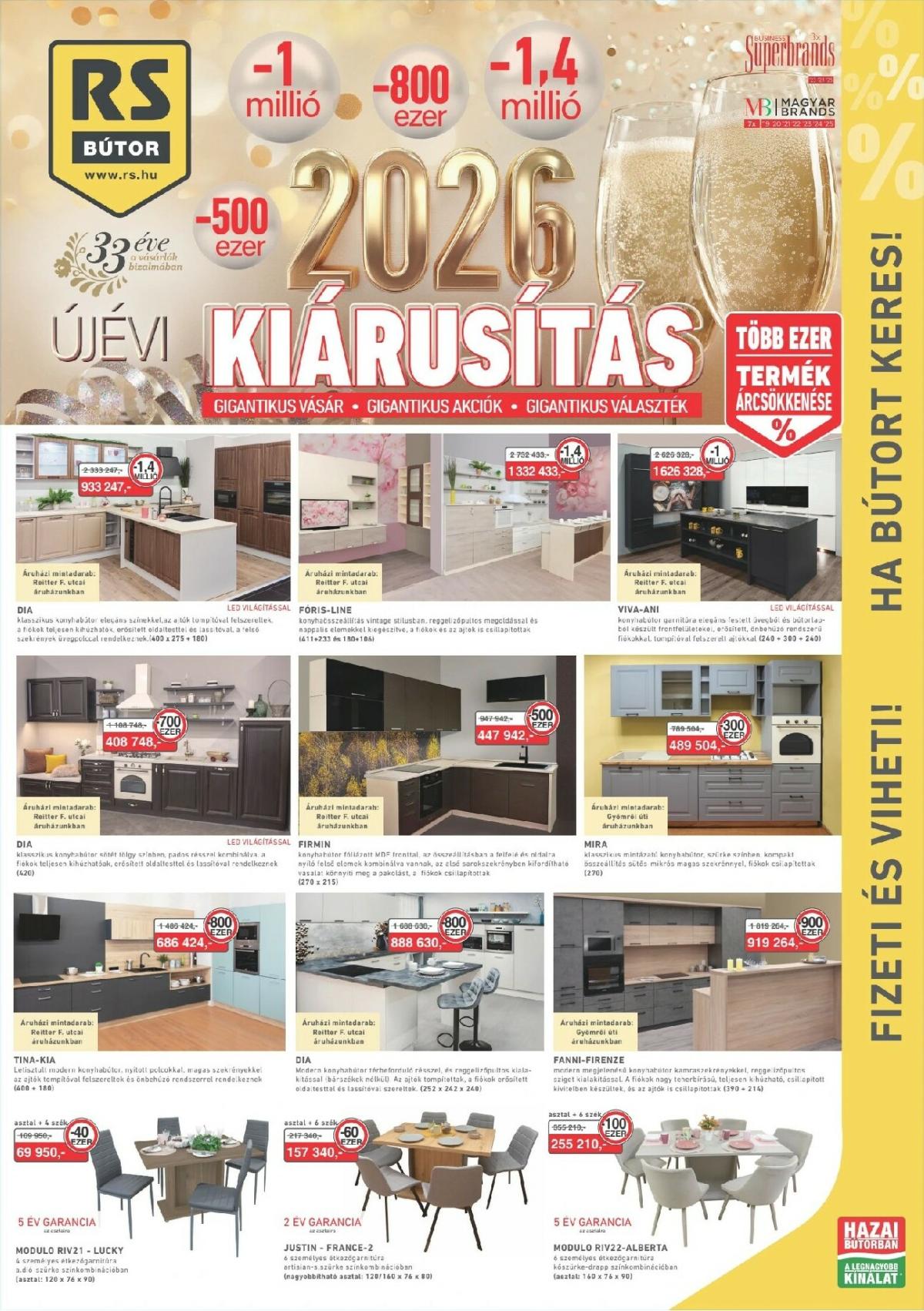 RS Bútor akciós újság, érvényes 01.02. - 01.29.