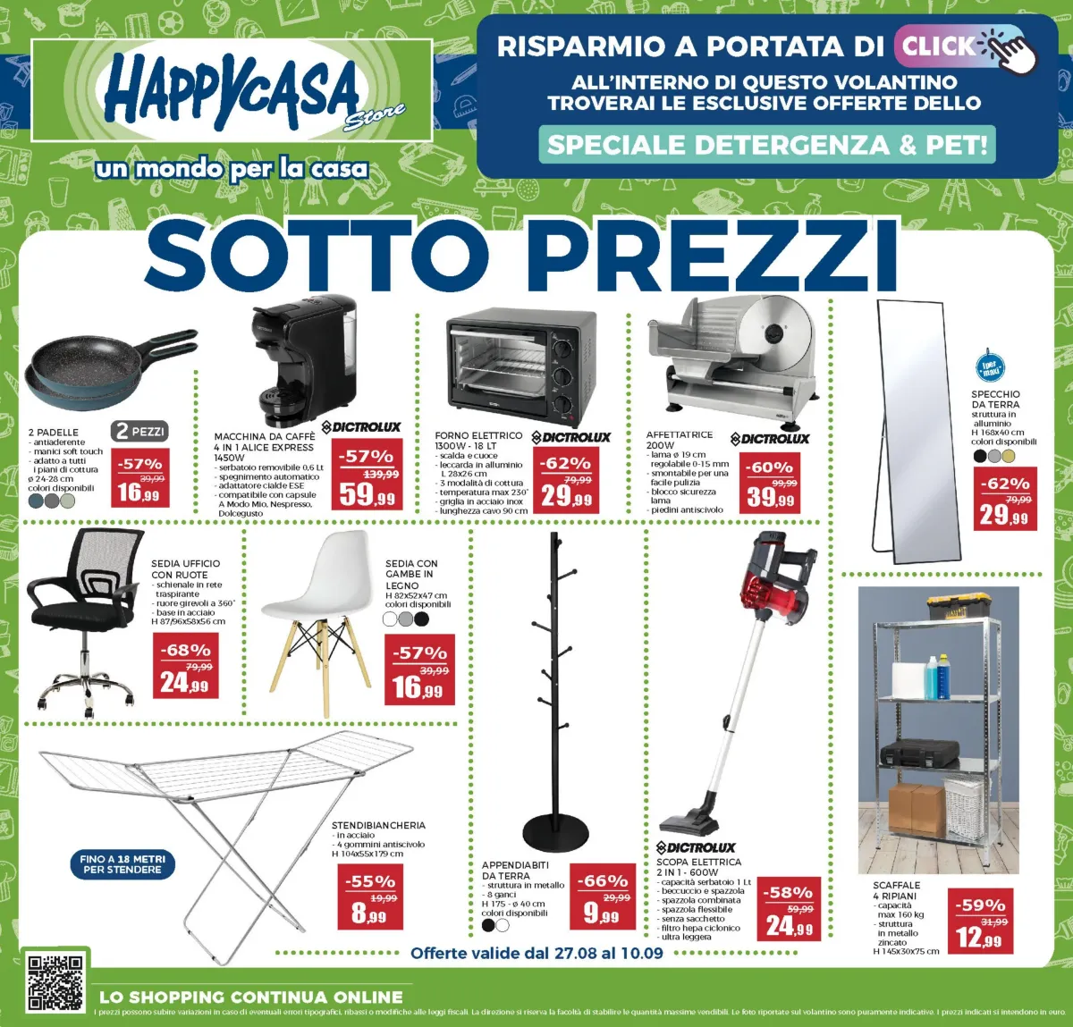 Volantino Happycasa valido dal 27/08 al 10/09