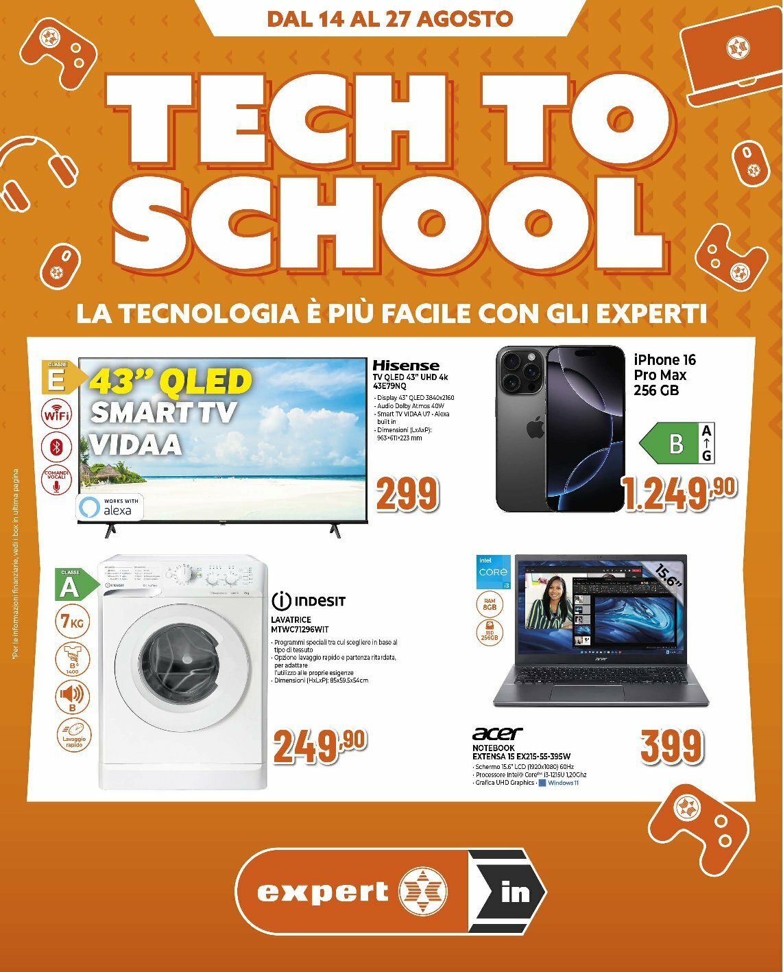 Volantino Ipercoop - Tech to School valido dal 14/08 al 27/08