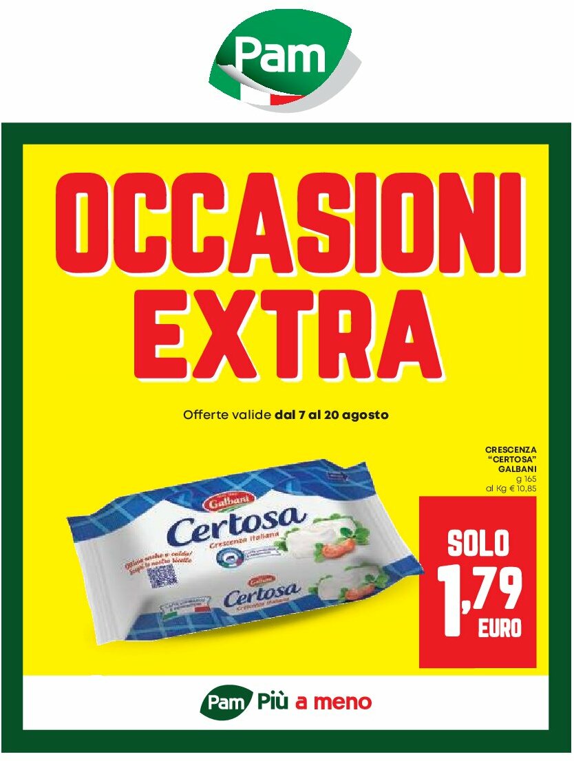 Volantino Pam - Occasioni Extra valido dal 07/08 al 20/08
