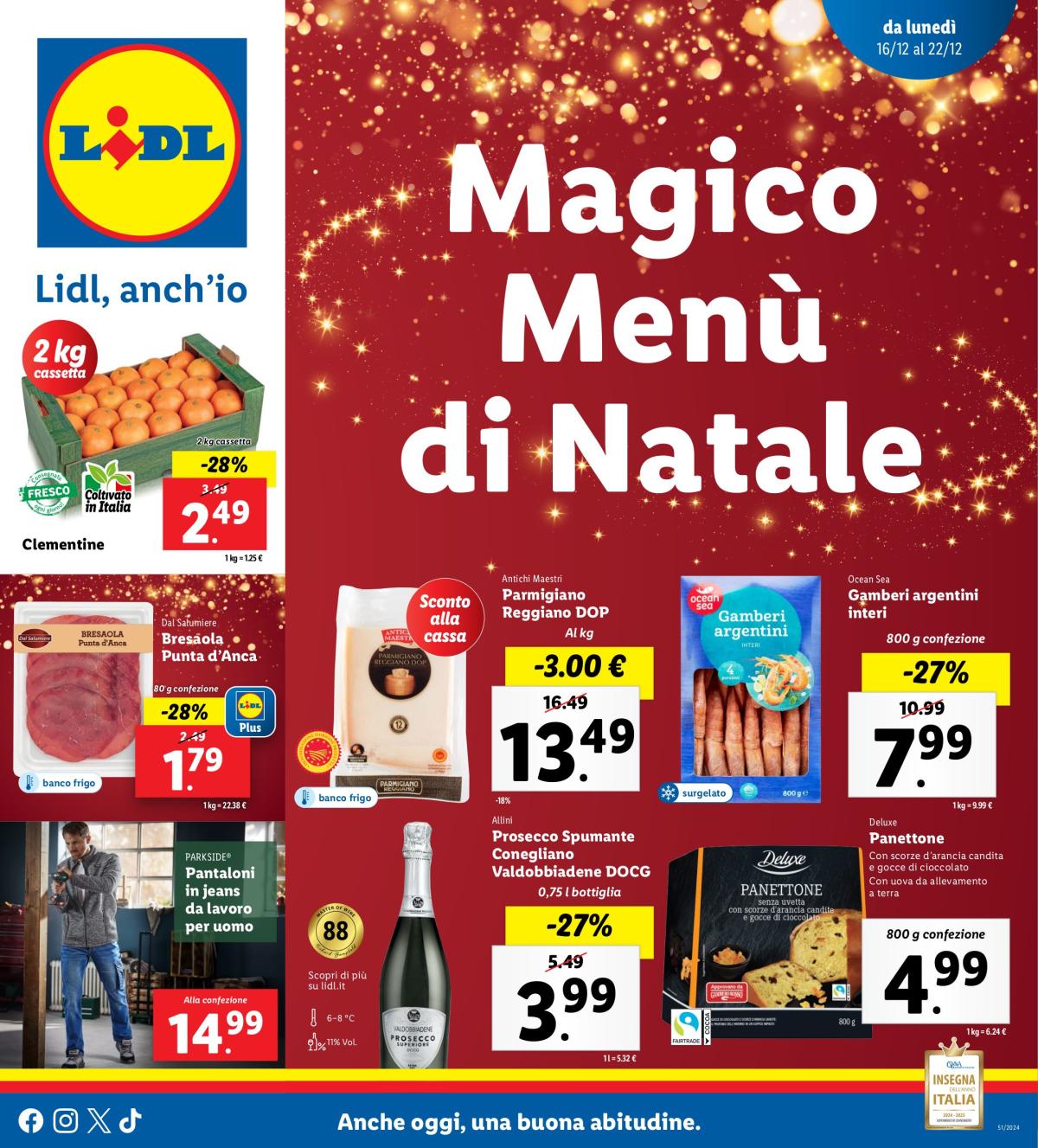 Volantino Lidl valido dal 16/12 al 22/12