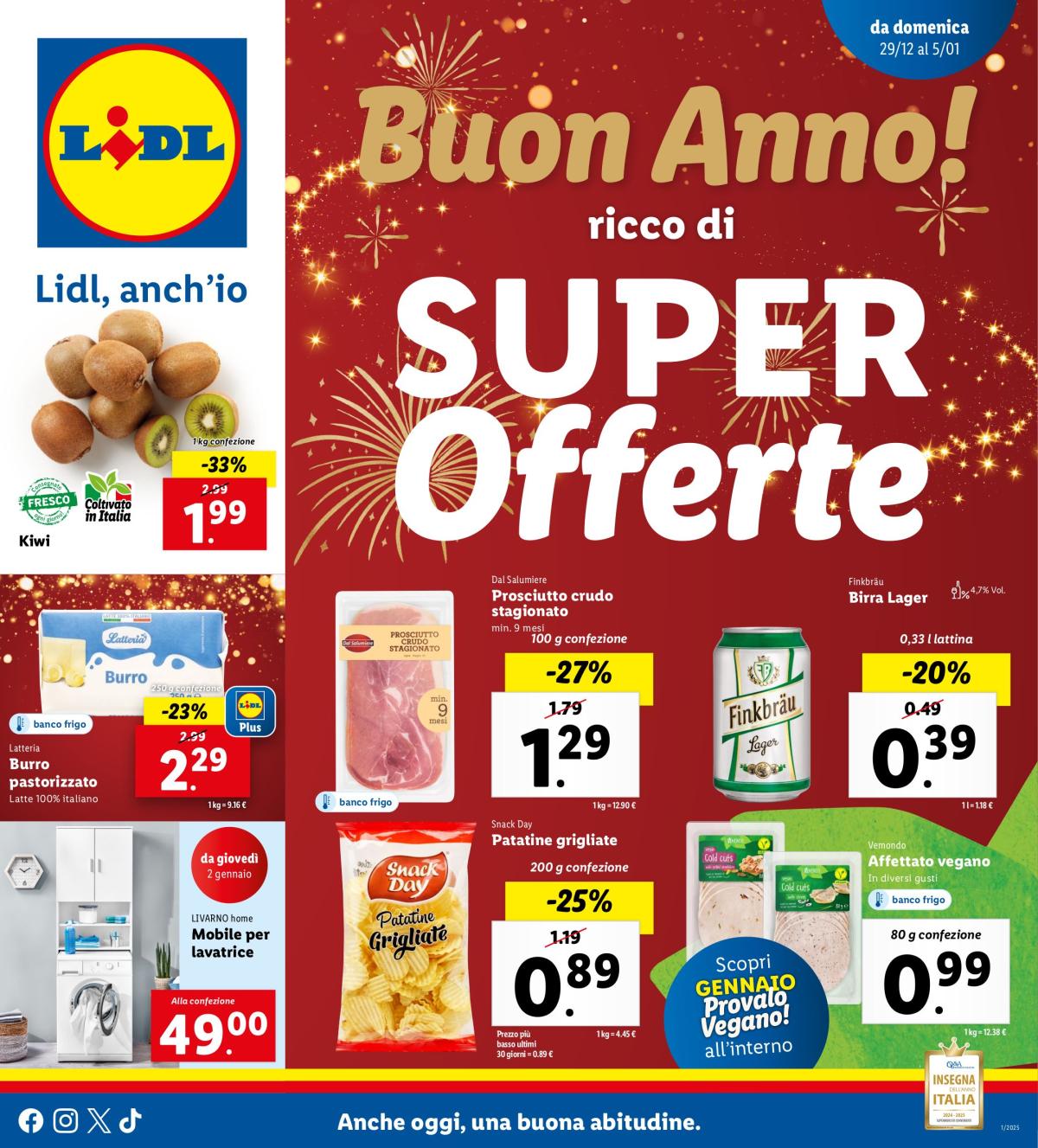 Volantino Lidl valido dal 29/12 al 05/01