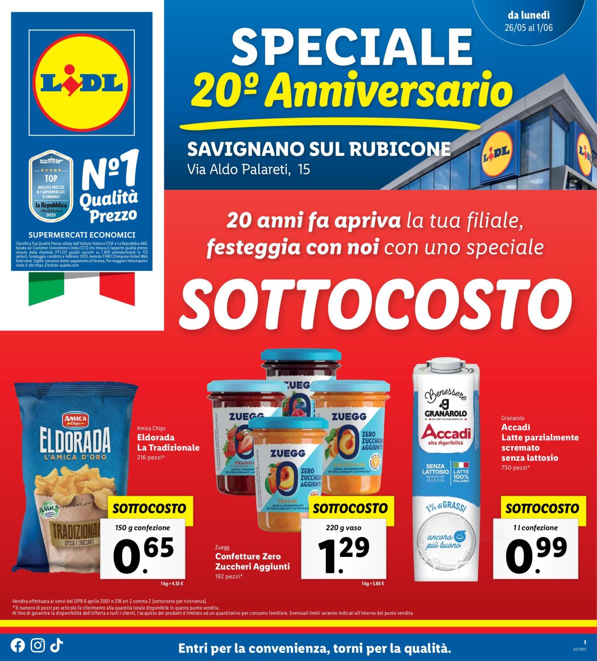 Volantino Lidl - Speciale Anniversario Savignano valido dal 26/05 al 01/06