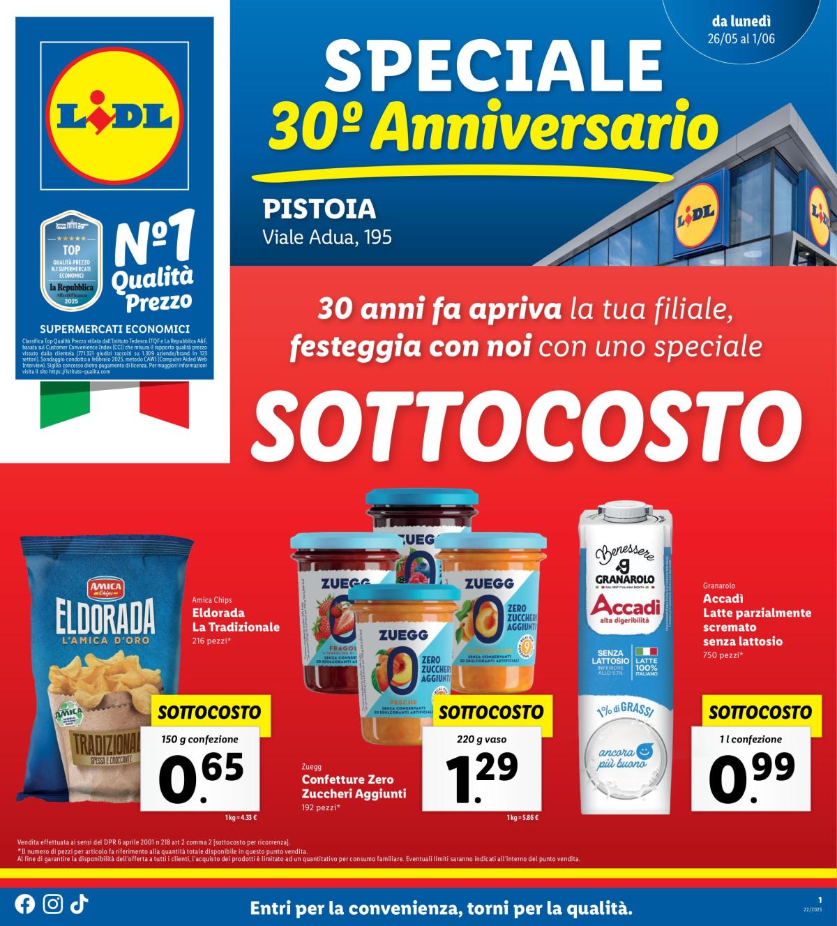Volantino Lidl - Speciale Anniversario Pistoia valido dal 26/05 al 01/06