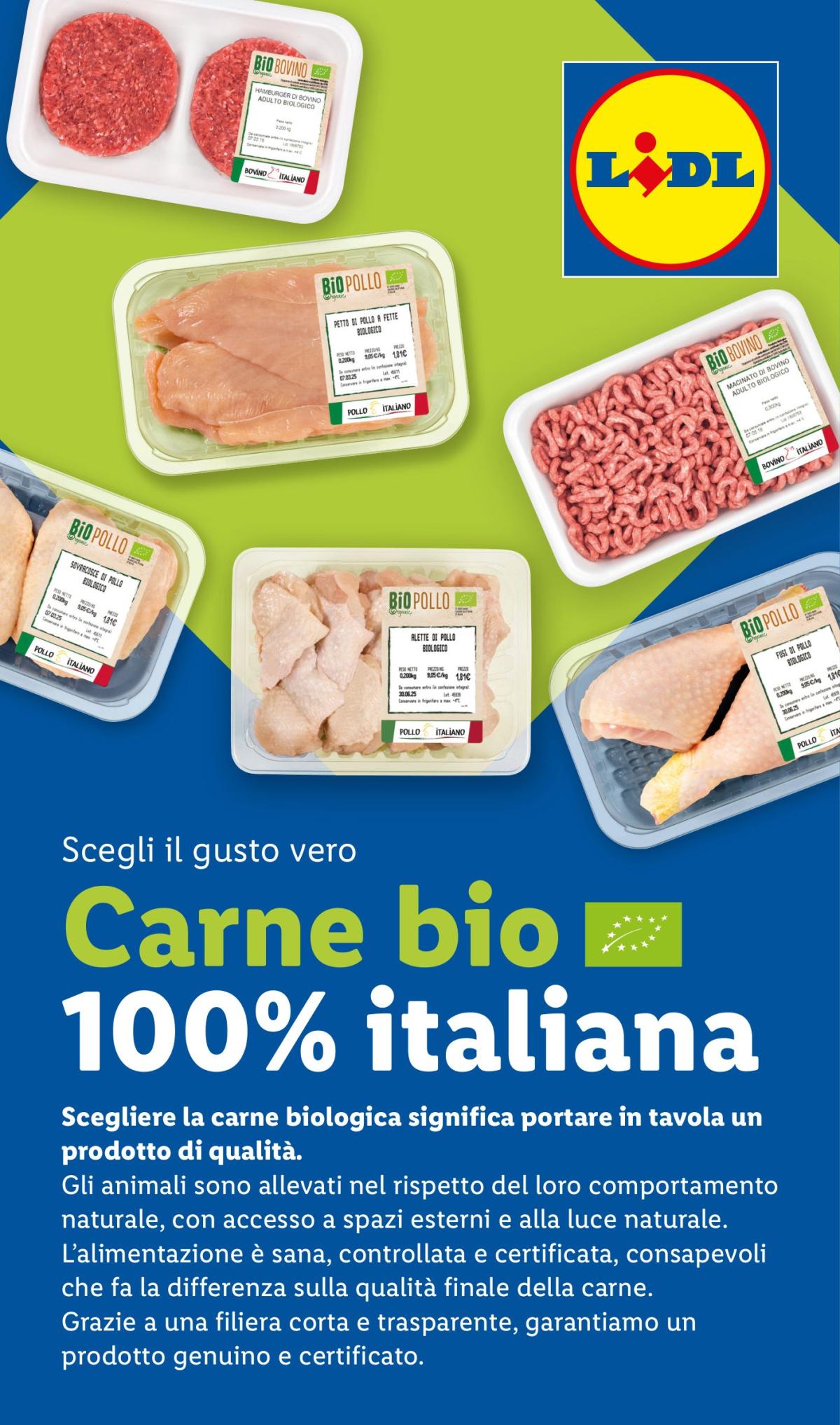 Volantino Lidl - Carne bio valido dal 21/07 al 27/07