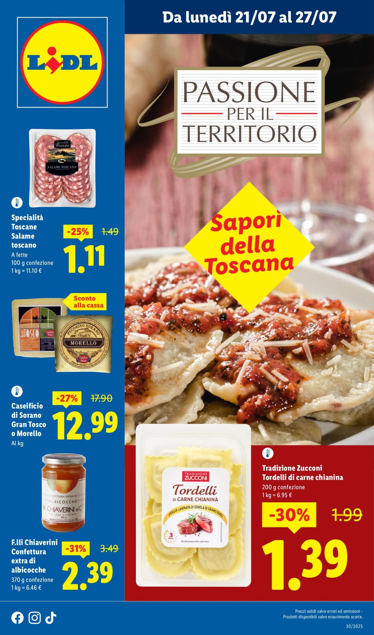 Volantino Lidl - Toscana valido dal 21/07 al 27/07