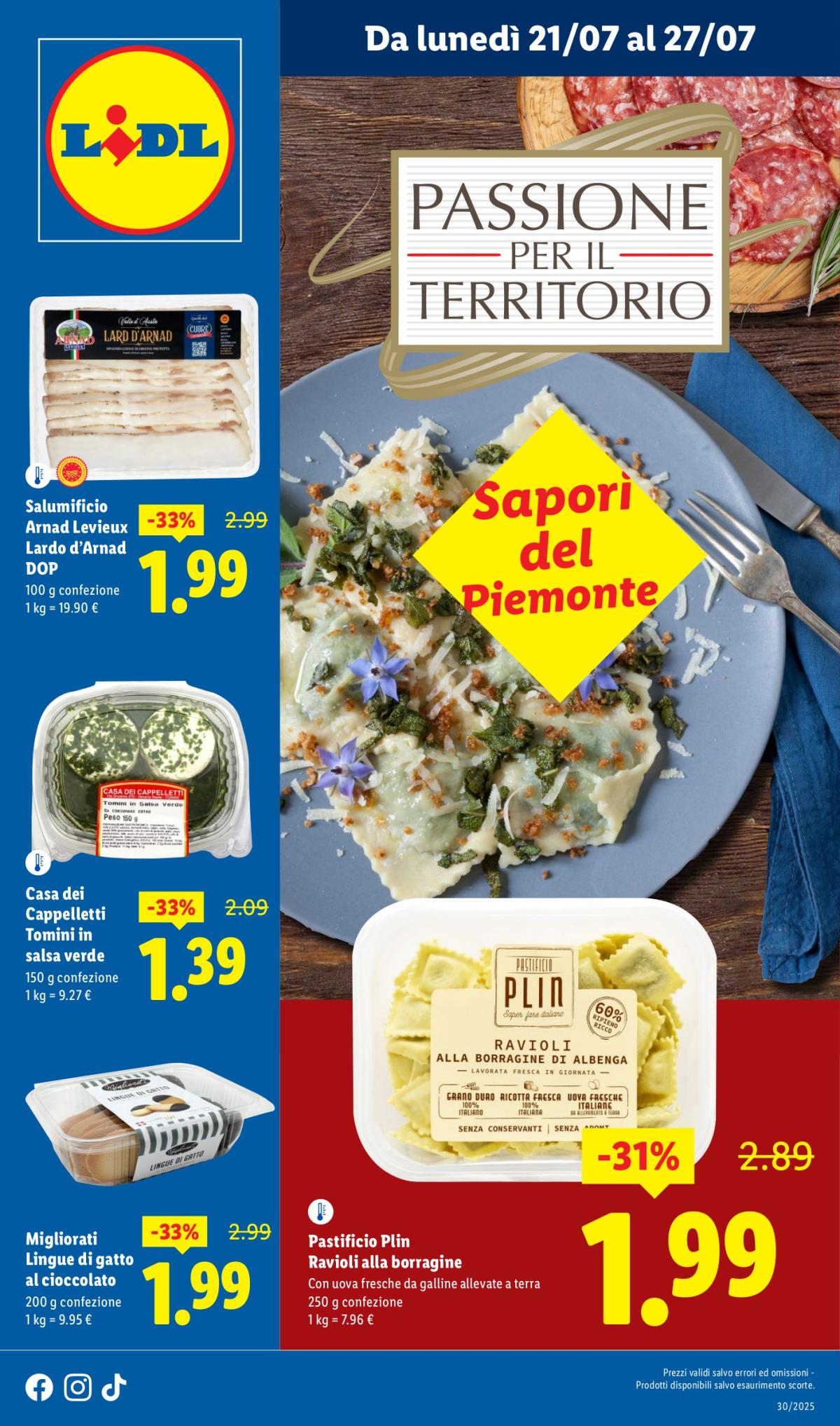 Volantino Lidl - Piemonte valido dal 21/07 al 27/07