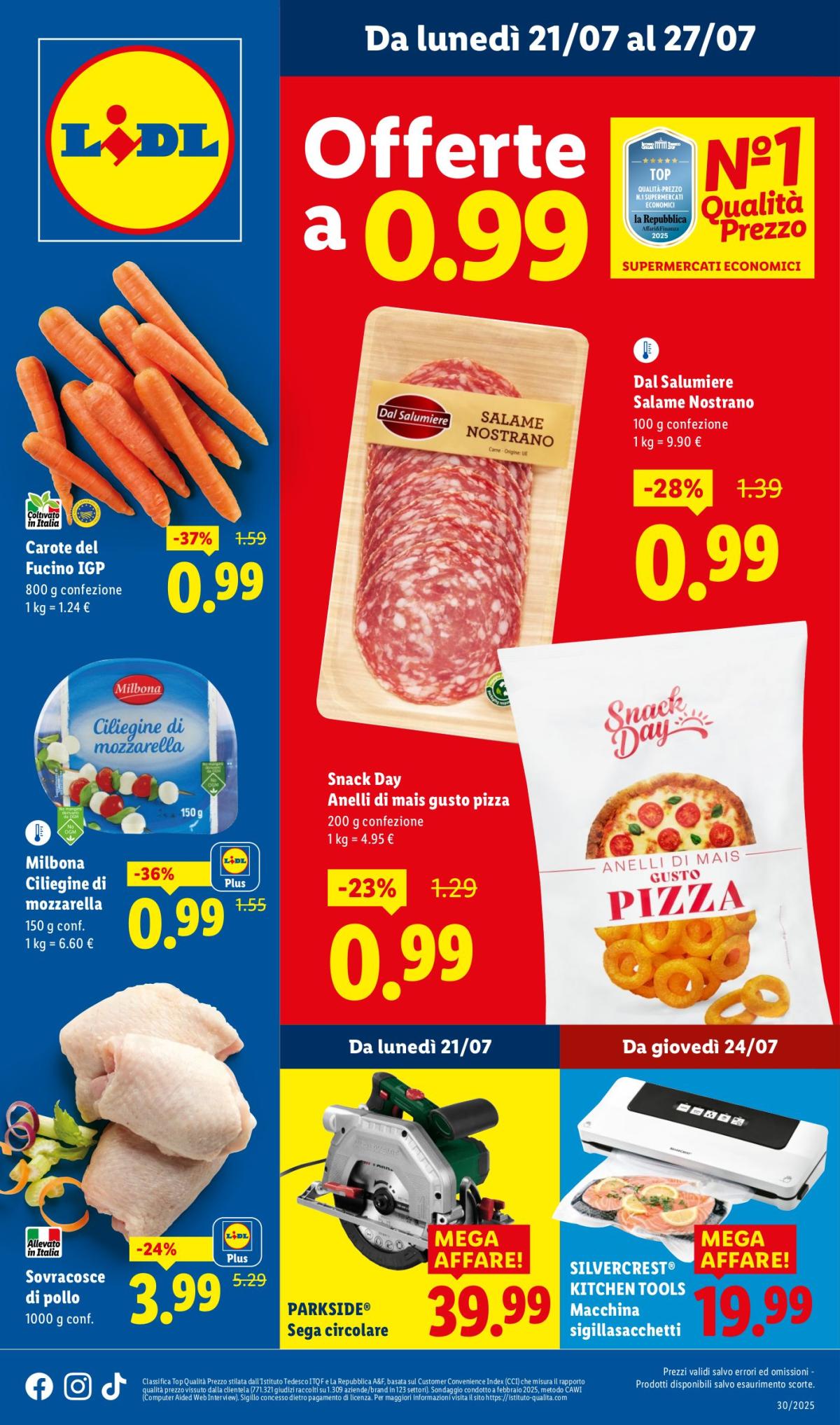 Volantino Lidl valido dal 21/07 al 27/07