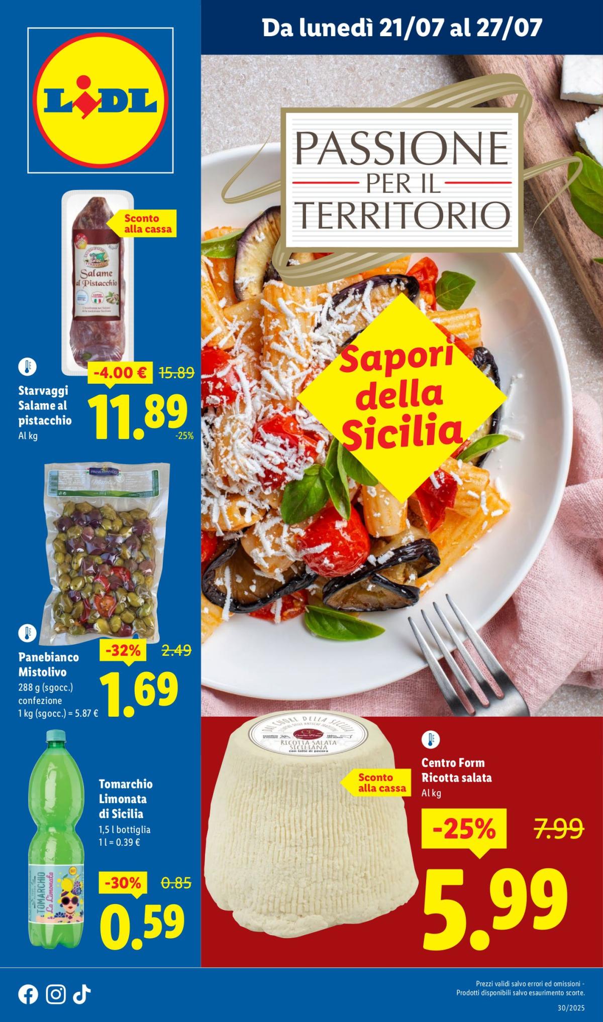 Volantino Lidl - Sicilia valido dal 21/07 al 27/07