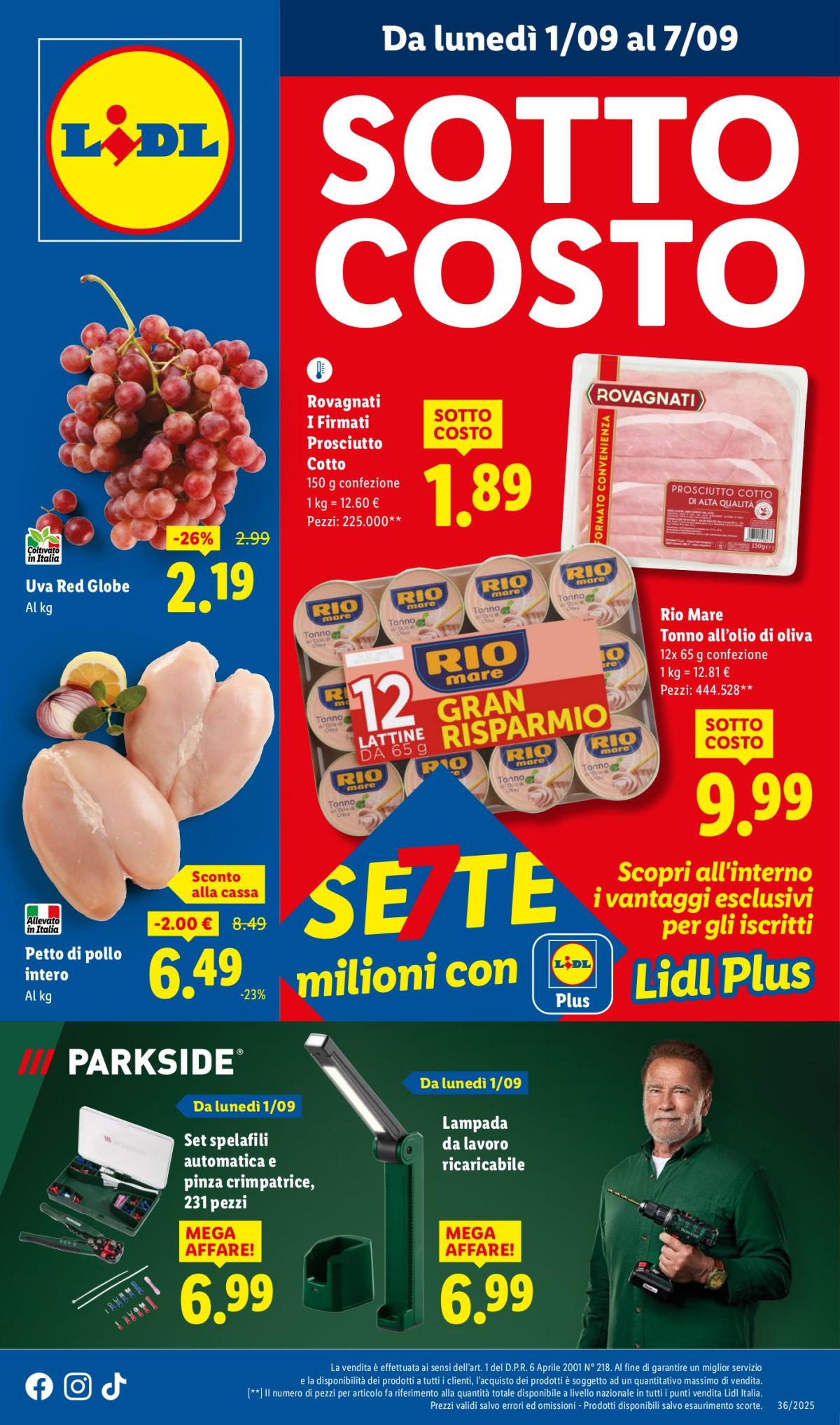 Volantino Lidl valido dal 01/09 al 07/09