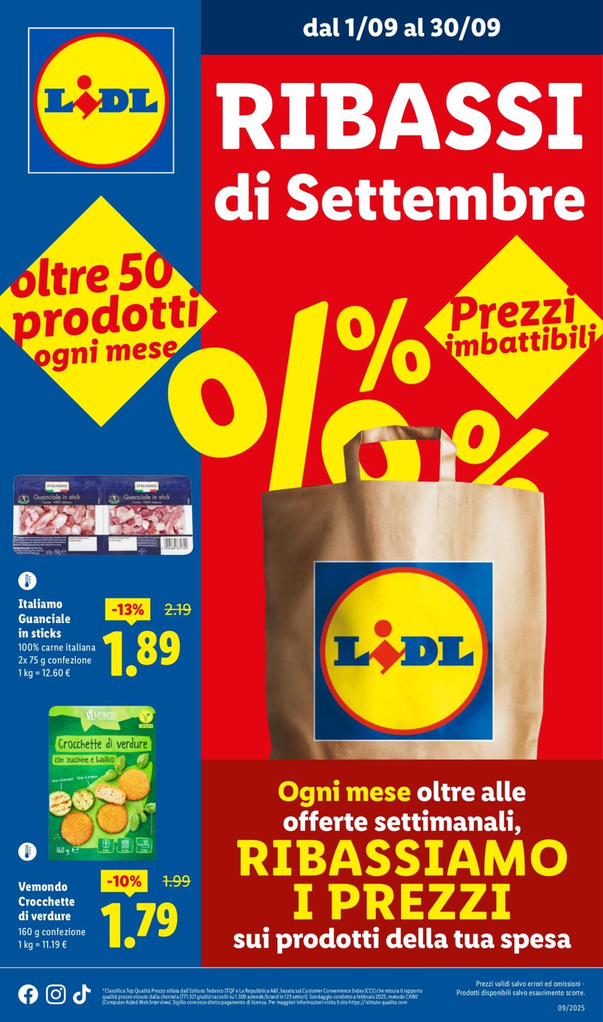 Volantino Lidl - Ribassati del mese valido dal 01/09 al 30/09