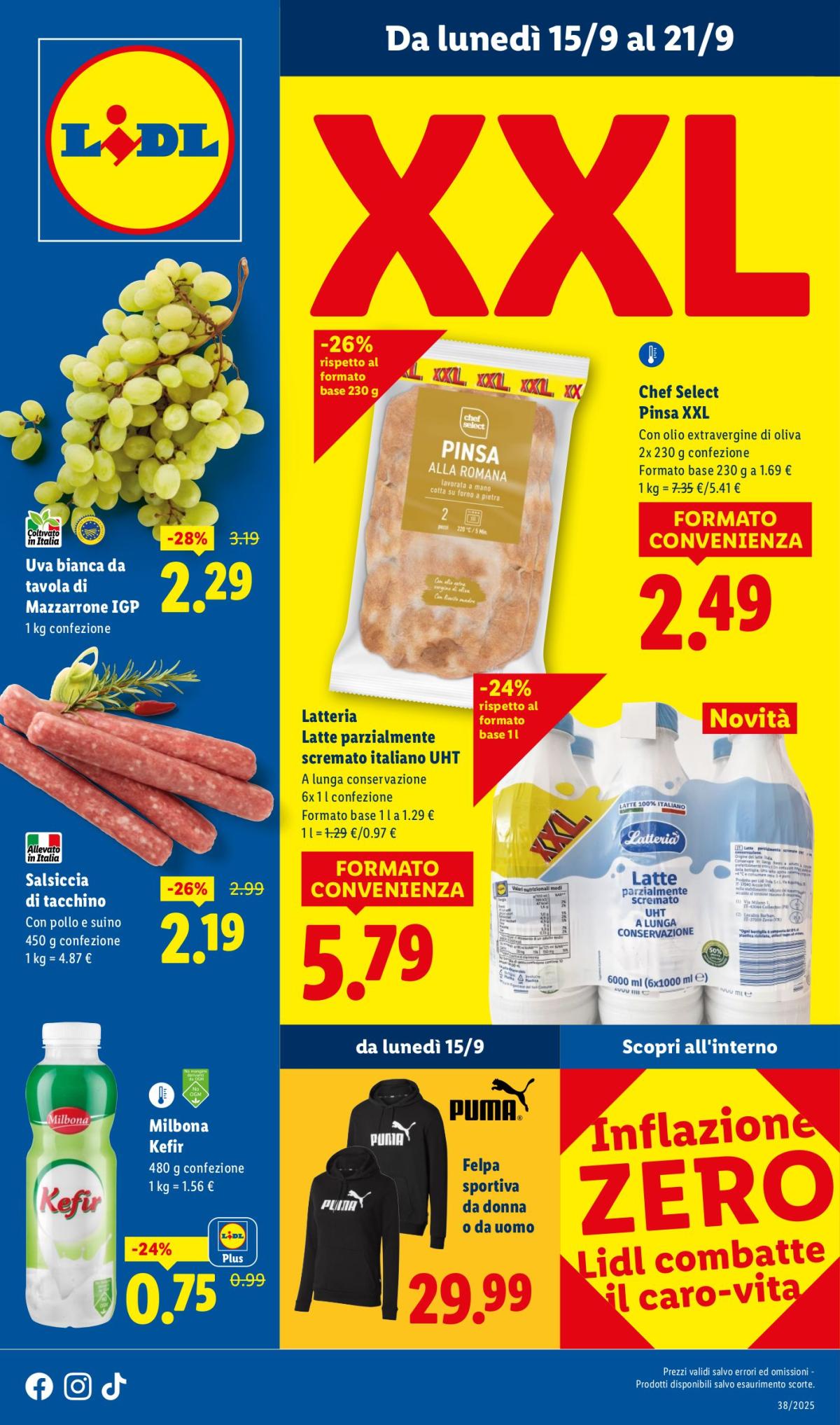 Volantino Lidl valido dal 15/09 al 21/09