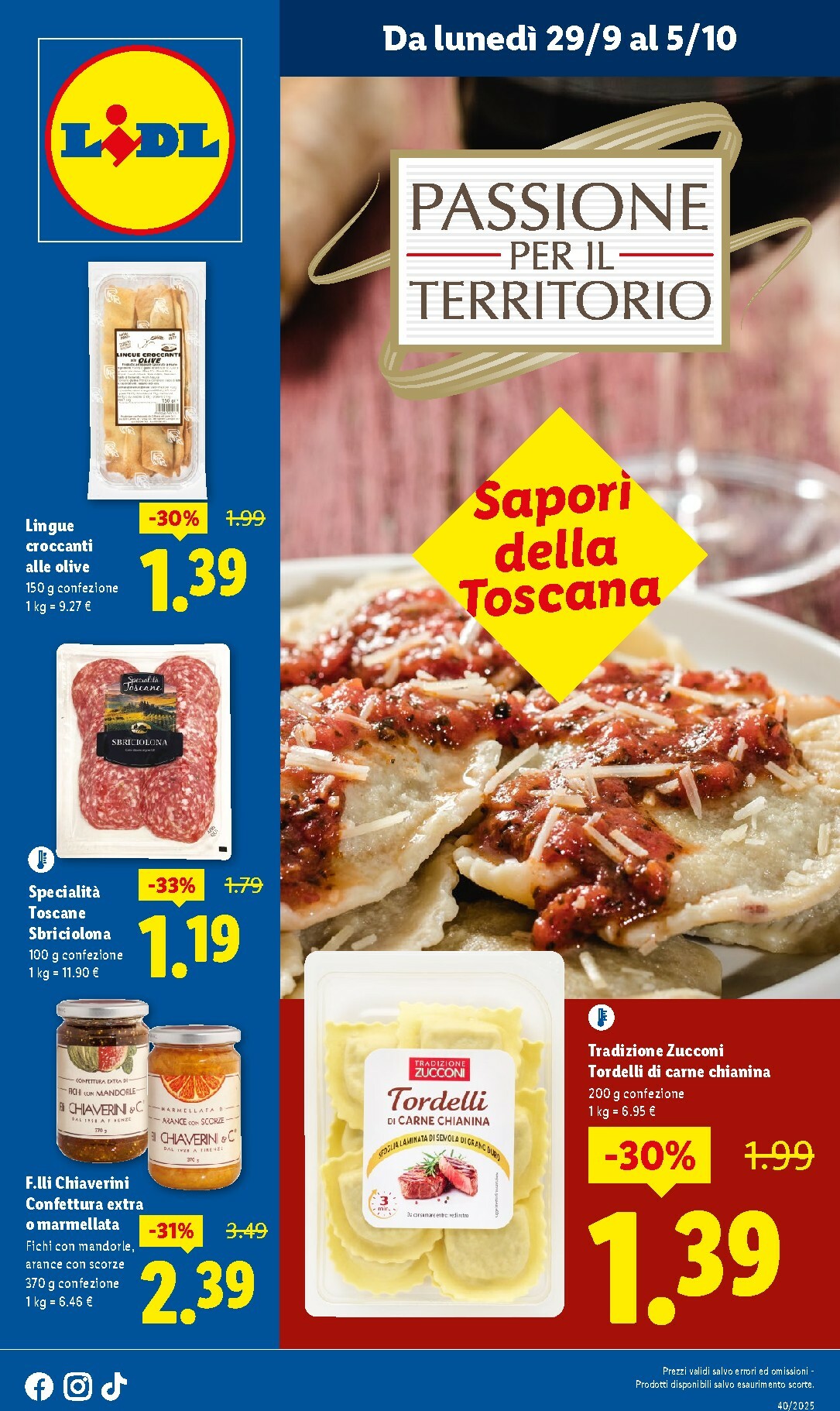 Volantino Lidl - Sapori della Toscana valido dal 29/09 al 05/10