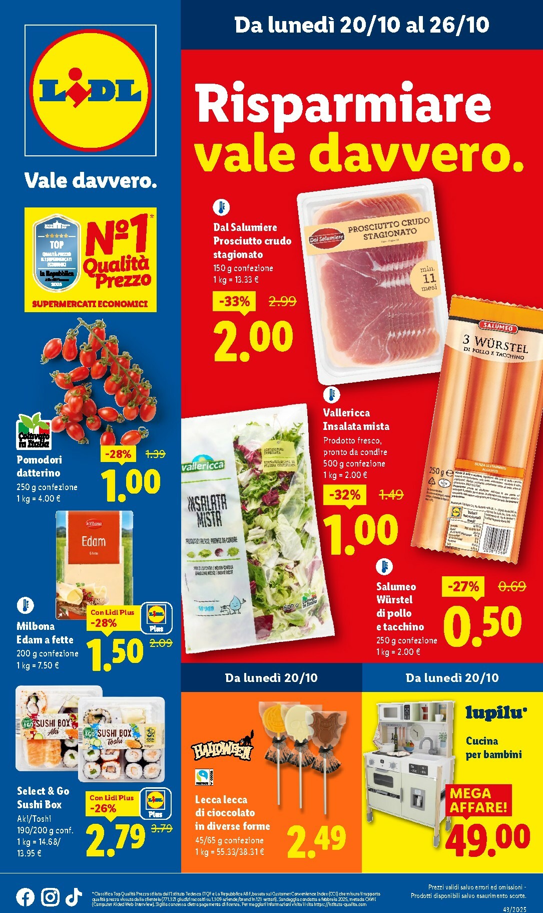 Volantino Lidl valido dal 20/10 al 26/10