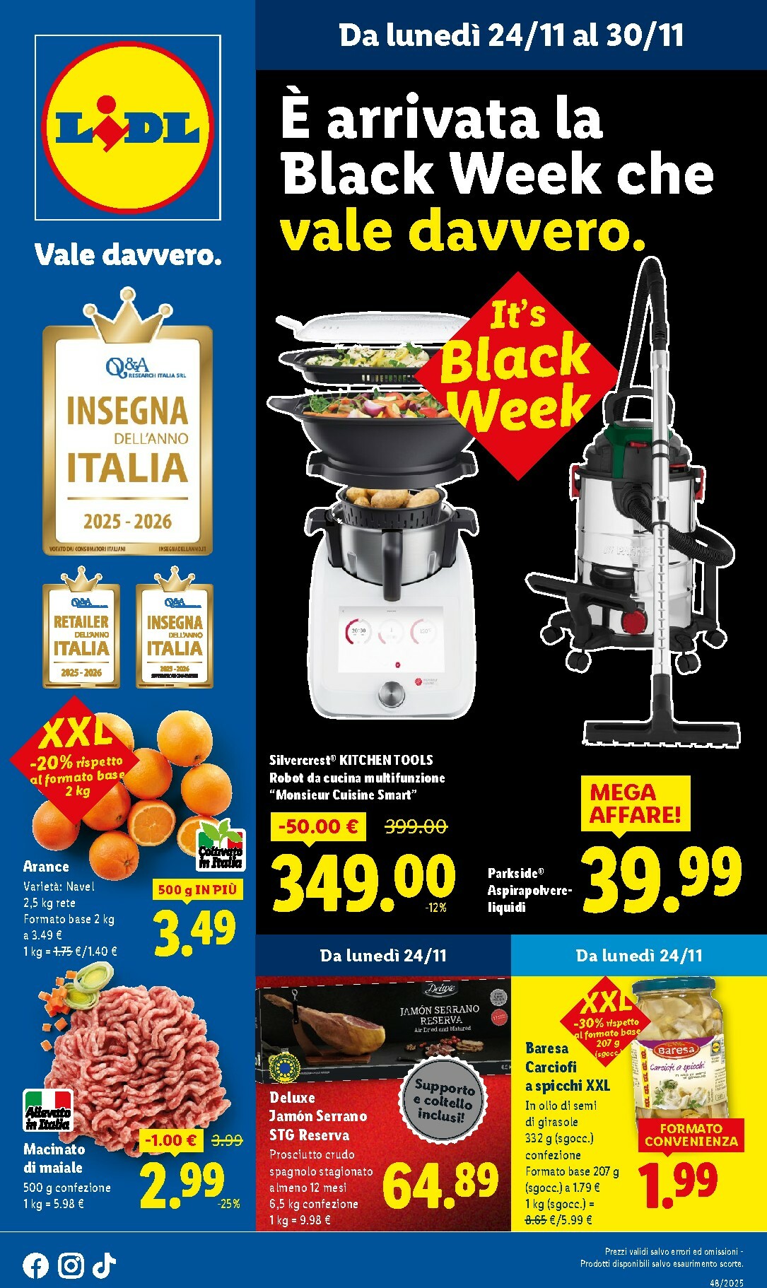 Volantino Lidl - Black Week valido dal 24/11 al 30/11