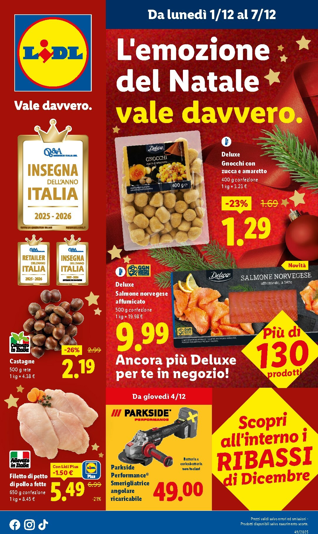 Volantino Lidl valido dal 01/12 al 07/12