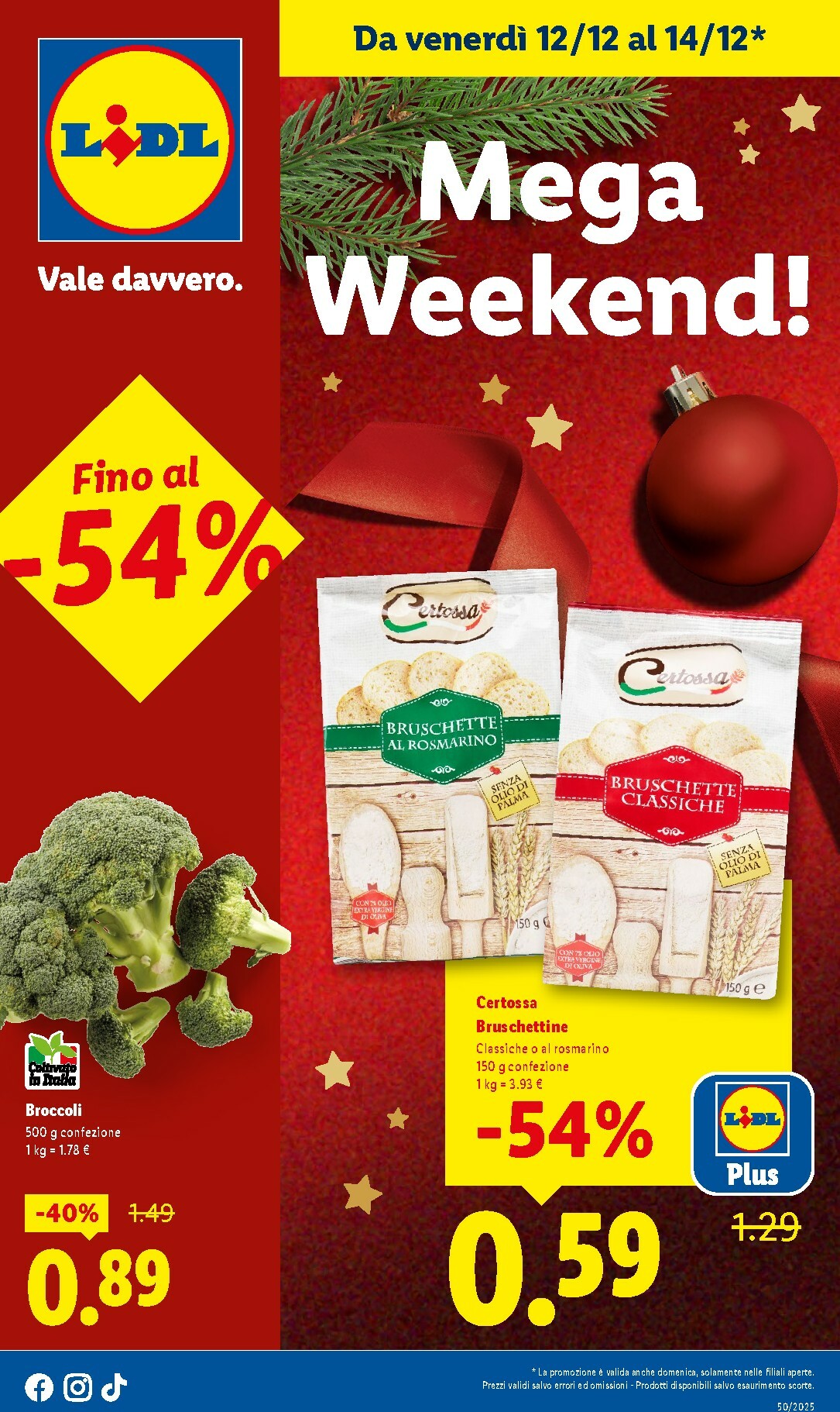 Volantino Lidl - Mega Weekend valido dal 12/12 al 14/12