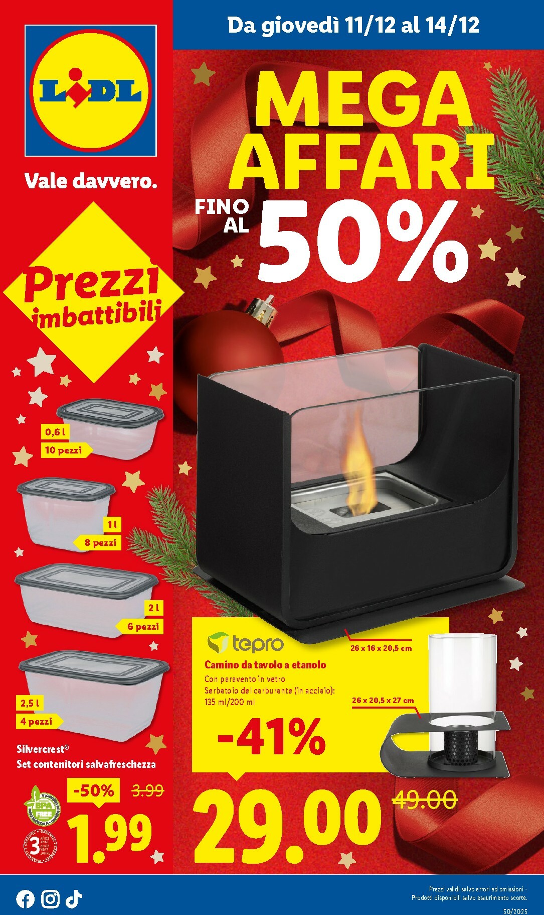 Volantino Lidl - Mega Affari valido dal 11/12 al 14/12