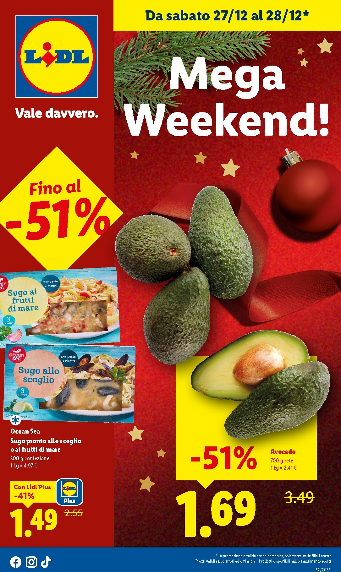 Volantino Lidl - Mega Weekend valido dal 27/12 al 28/12