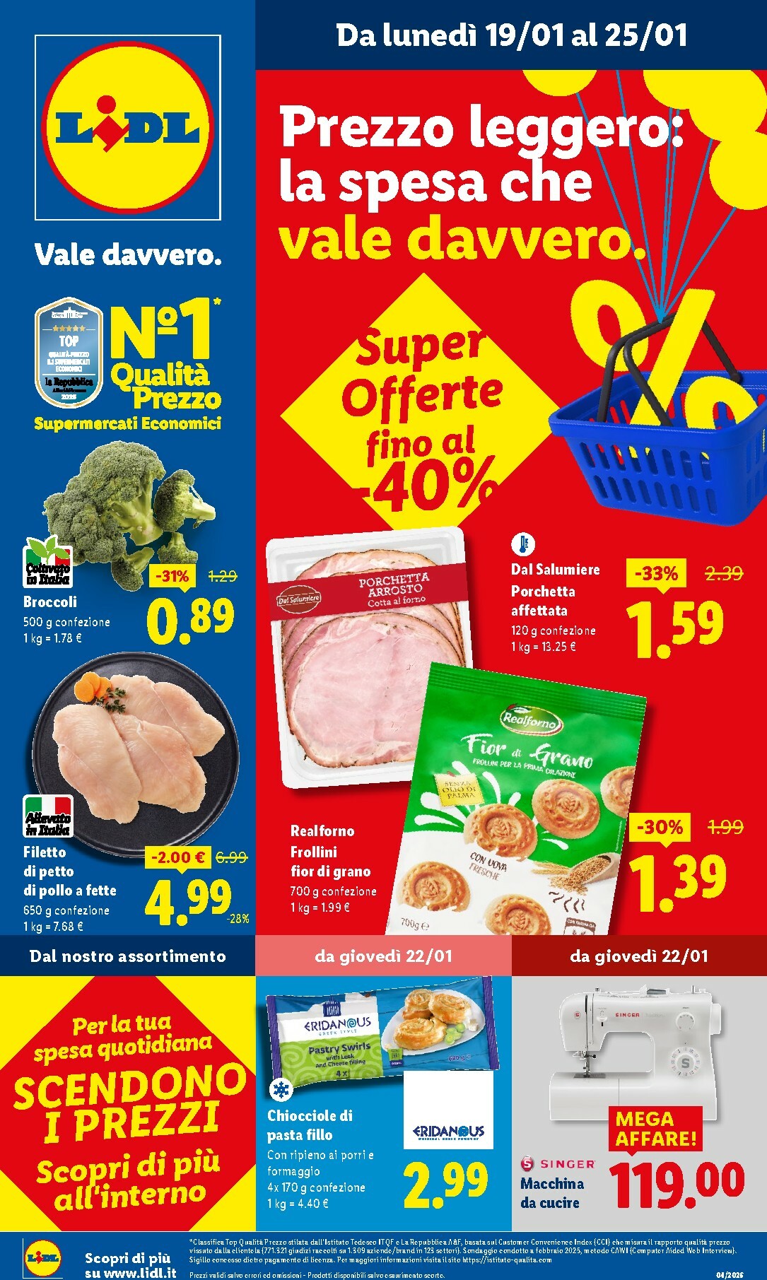 Volantino Lidl valido dal 19/01 al 25/01