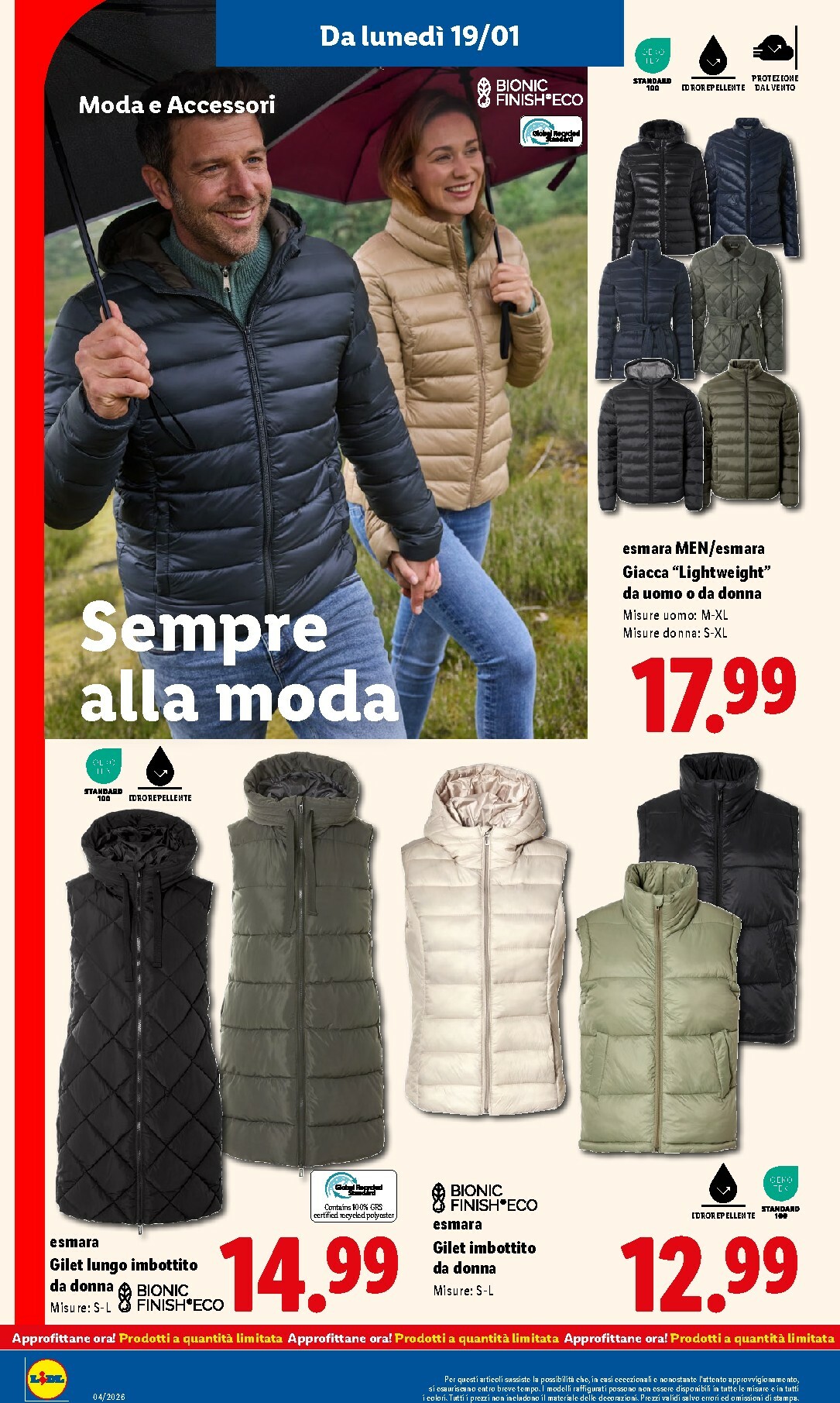 Volantino Lidl - Sempre alla moda valido dal 19/01 al 25/01