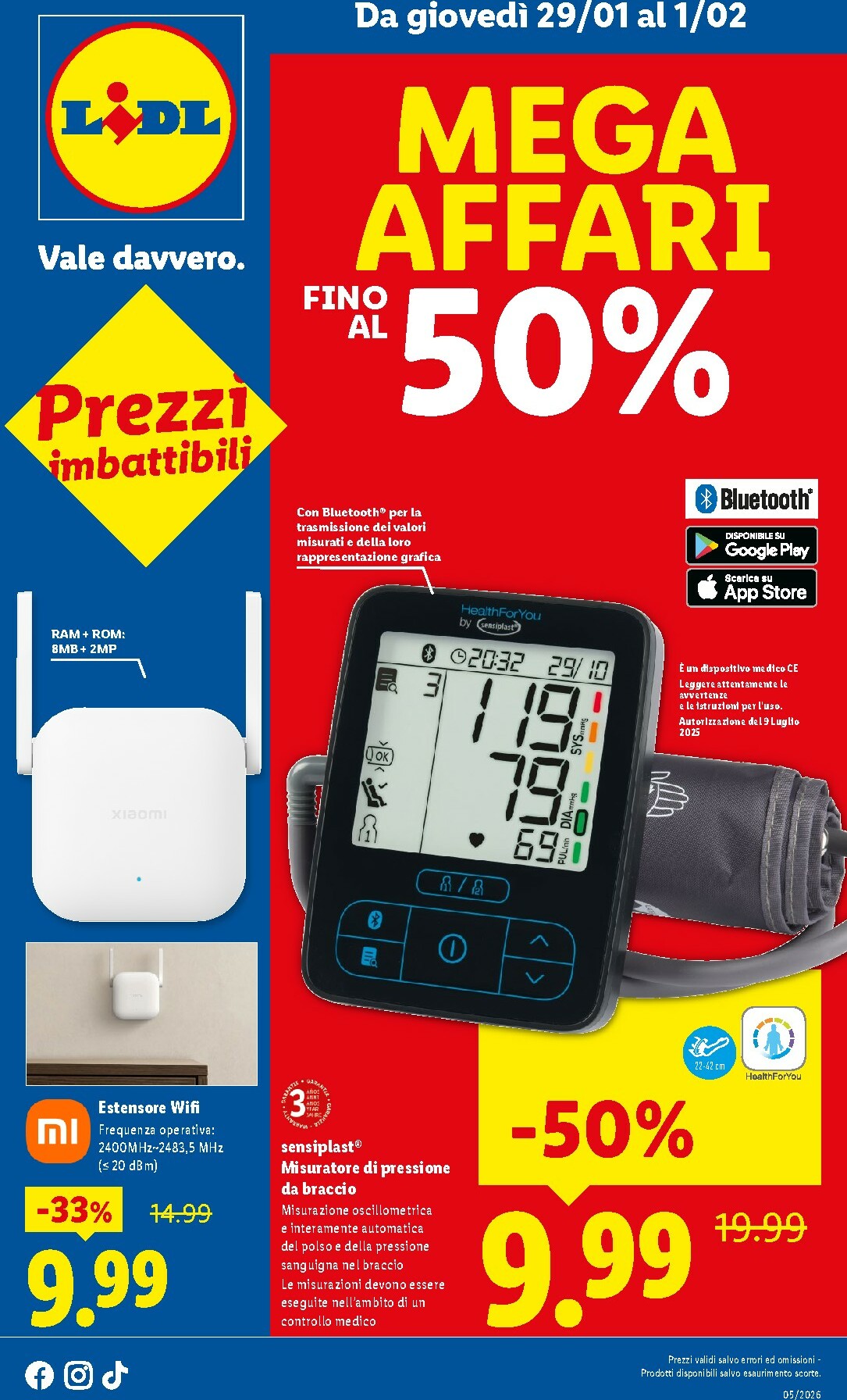 Volantino Lidl - Mega Affari valido dal 29/01 al 01/02