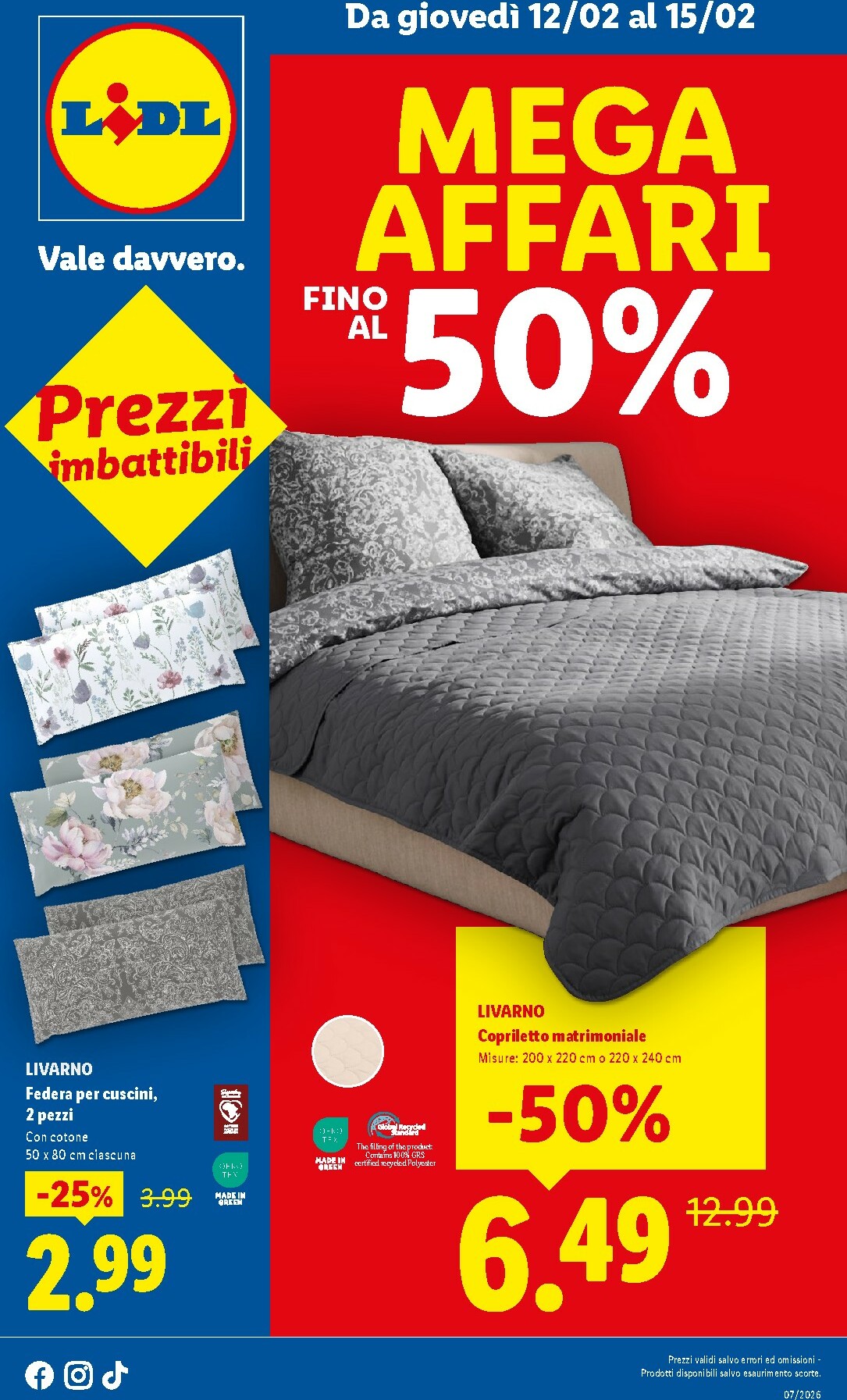 Volantino Lidl - Mega Affari valido dal 12/02/2026 al 15/02/2026