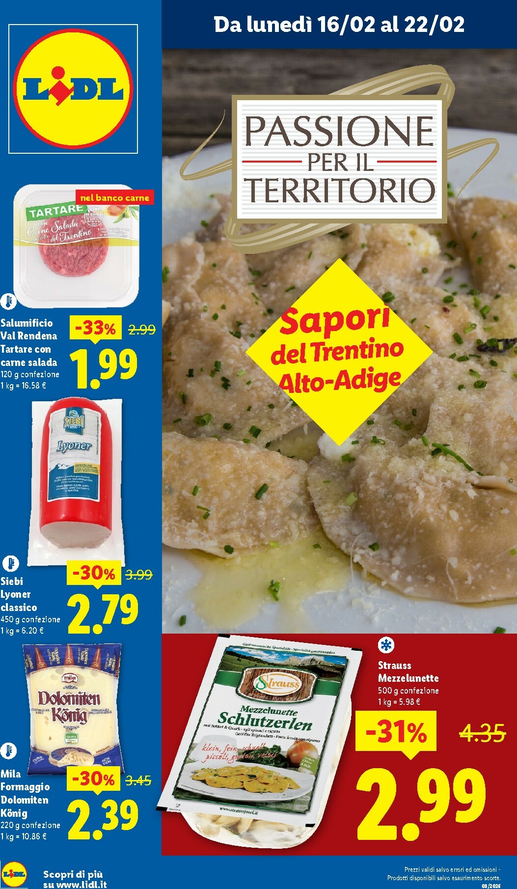 Volantino Lidl - Trentino Alto Adige valido dal 16/02/2026 al 22/02/2026