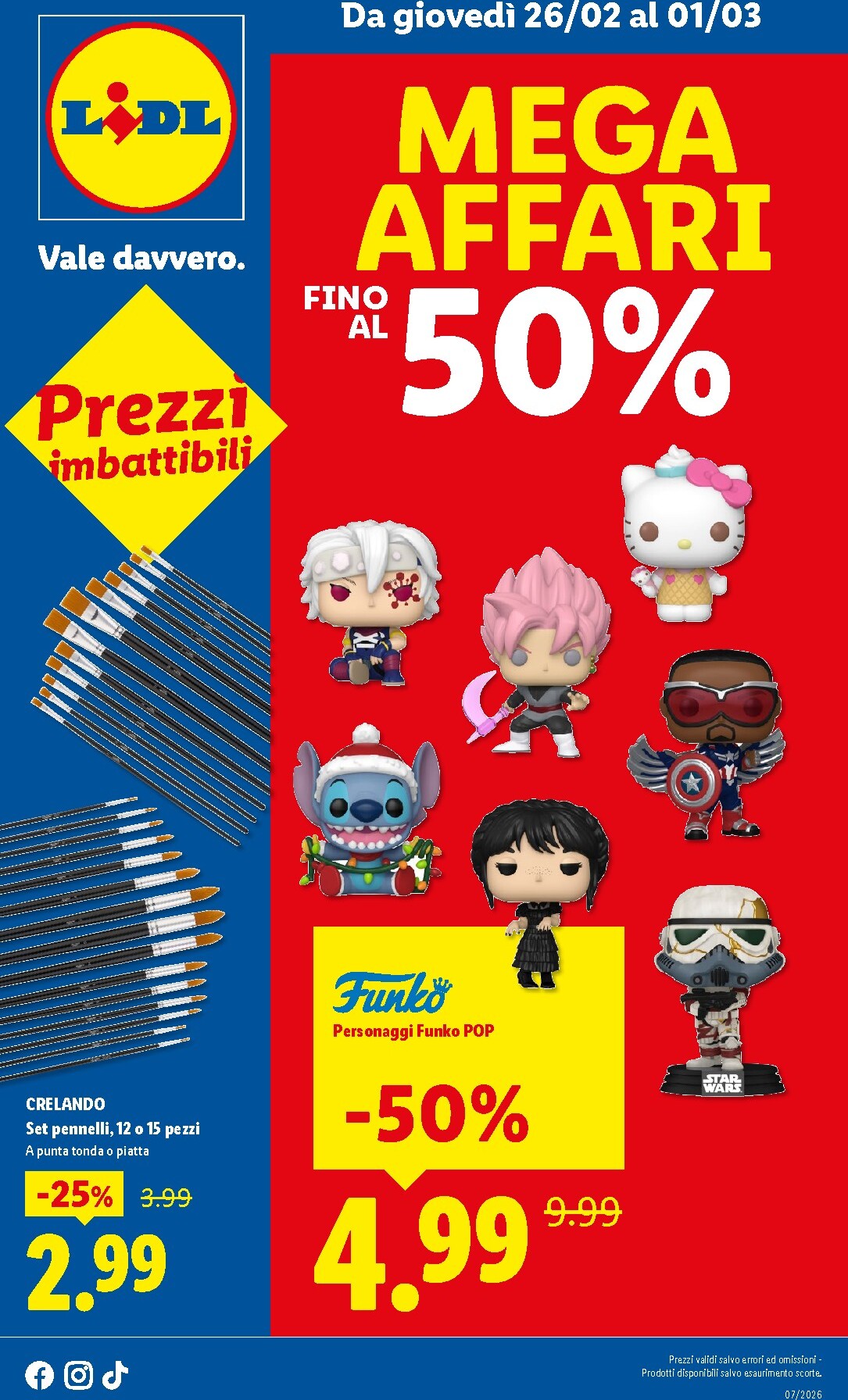 Volantino Lidl - Mega Affari valido dal 26/02/2026 al 01/03/2026