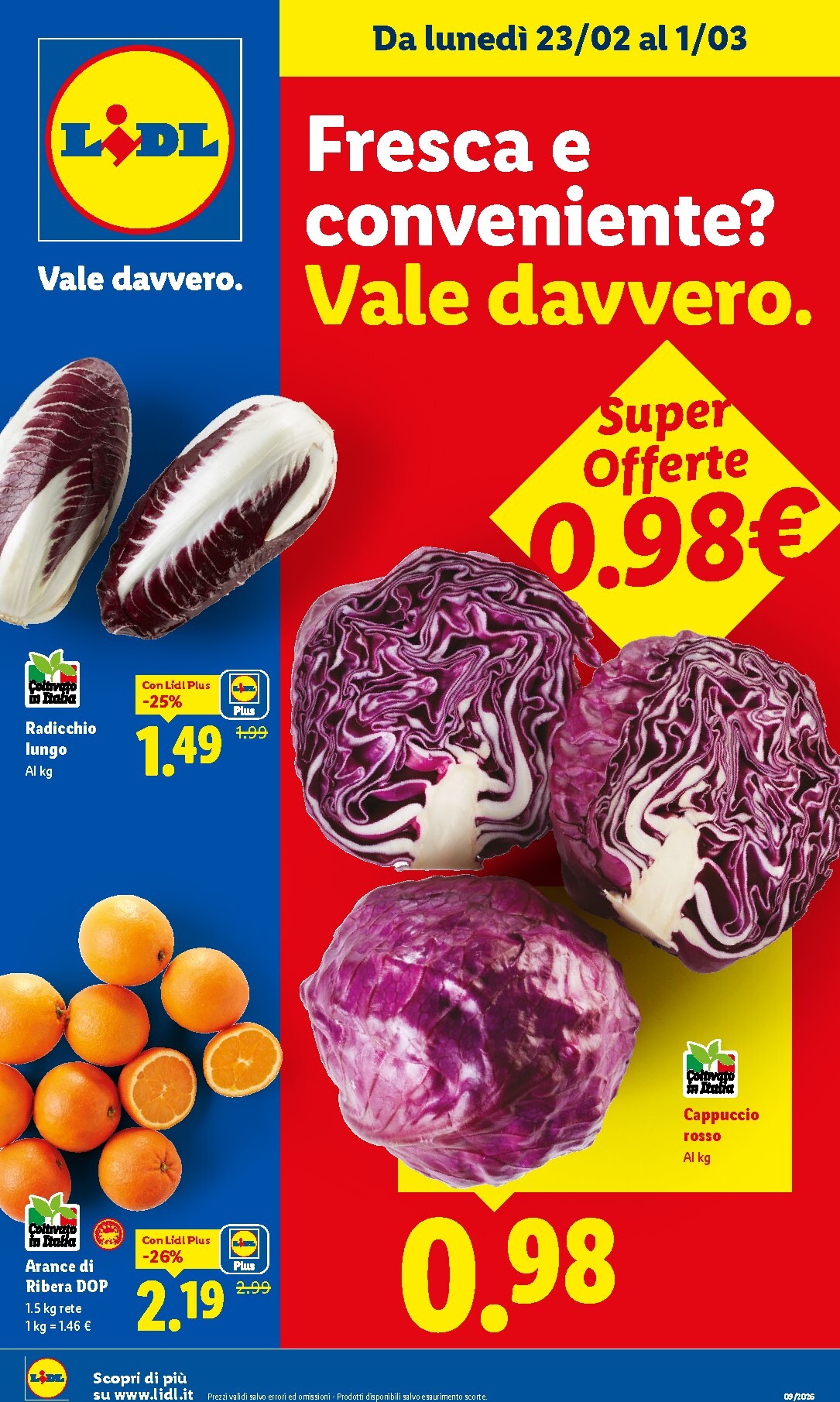 Volantino Lidl - Fresca e conveniente valido dal 23/02/2026 al 01/03/2026