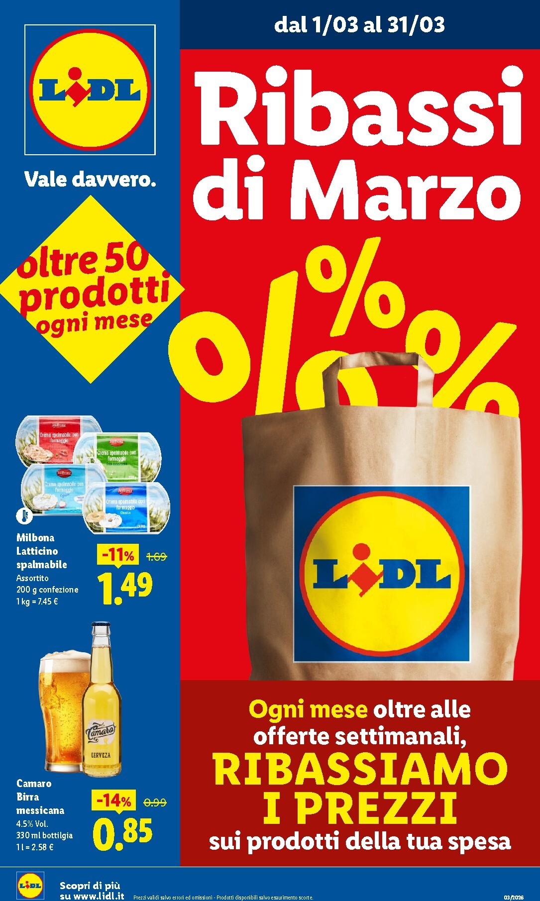 Volantino Lidl - Ribassati del mese valido dal 01/03/2026 al 31/03/2026