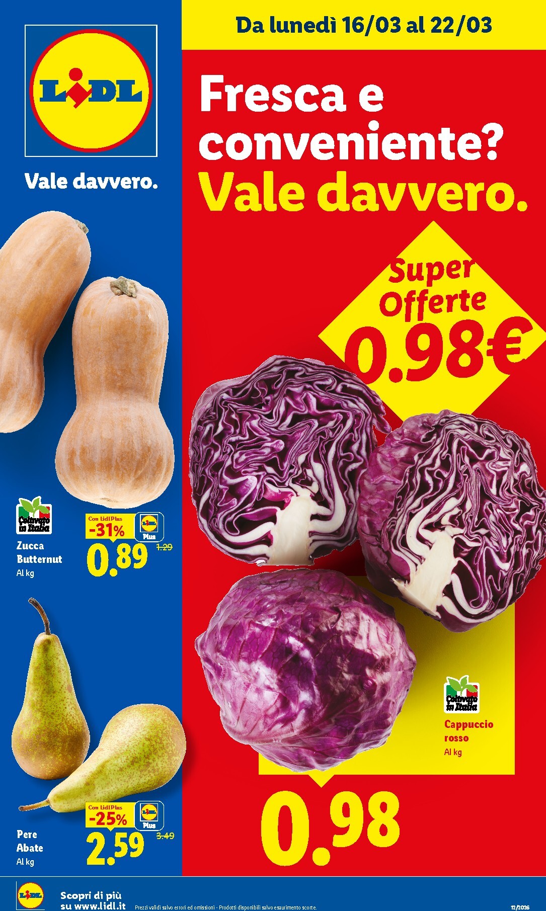 Volantino Lidl - Fresca e conveniente valido dal 16/03/2026 al 22/03/2026