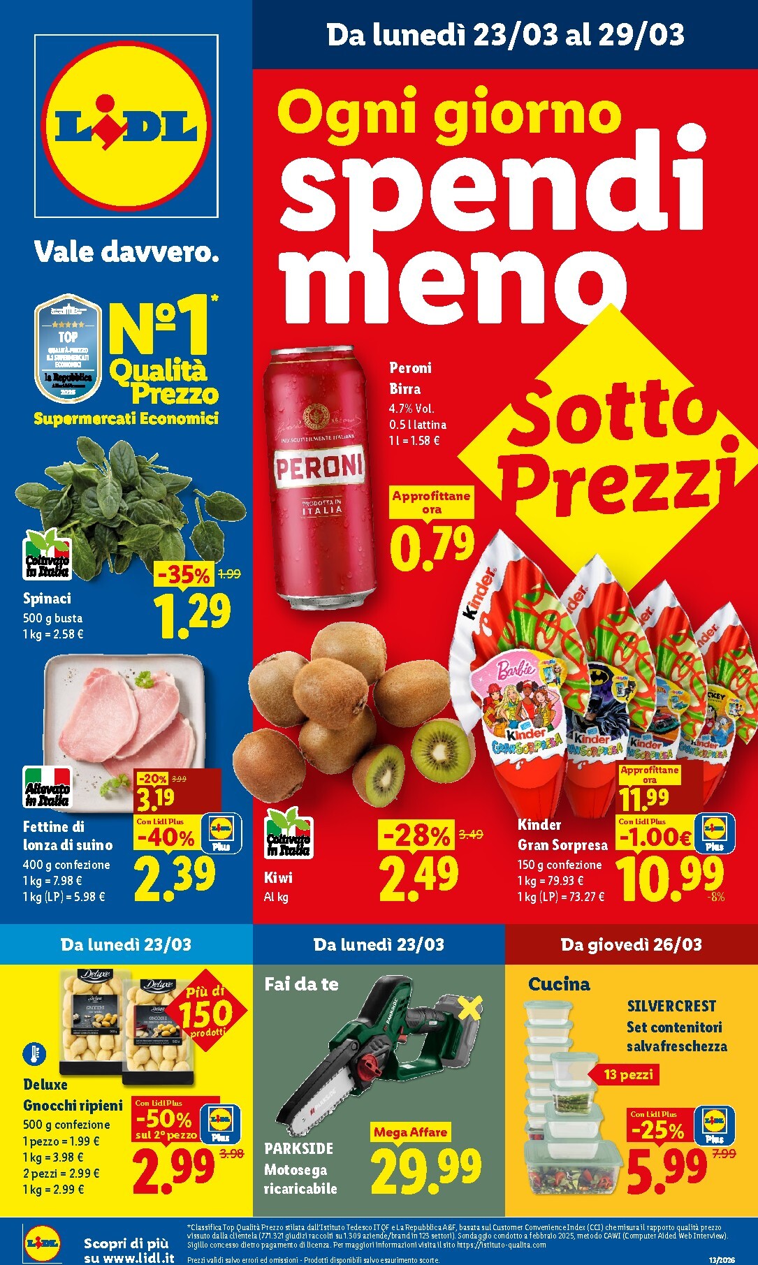 Volantino Lidl valido dal 23/03/2026 al 29/03/2026