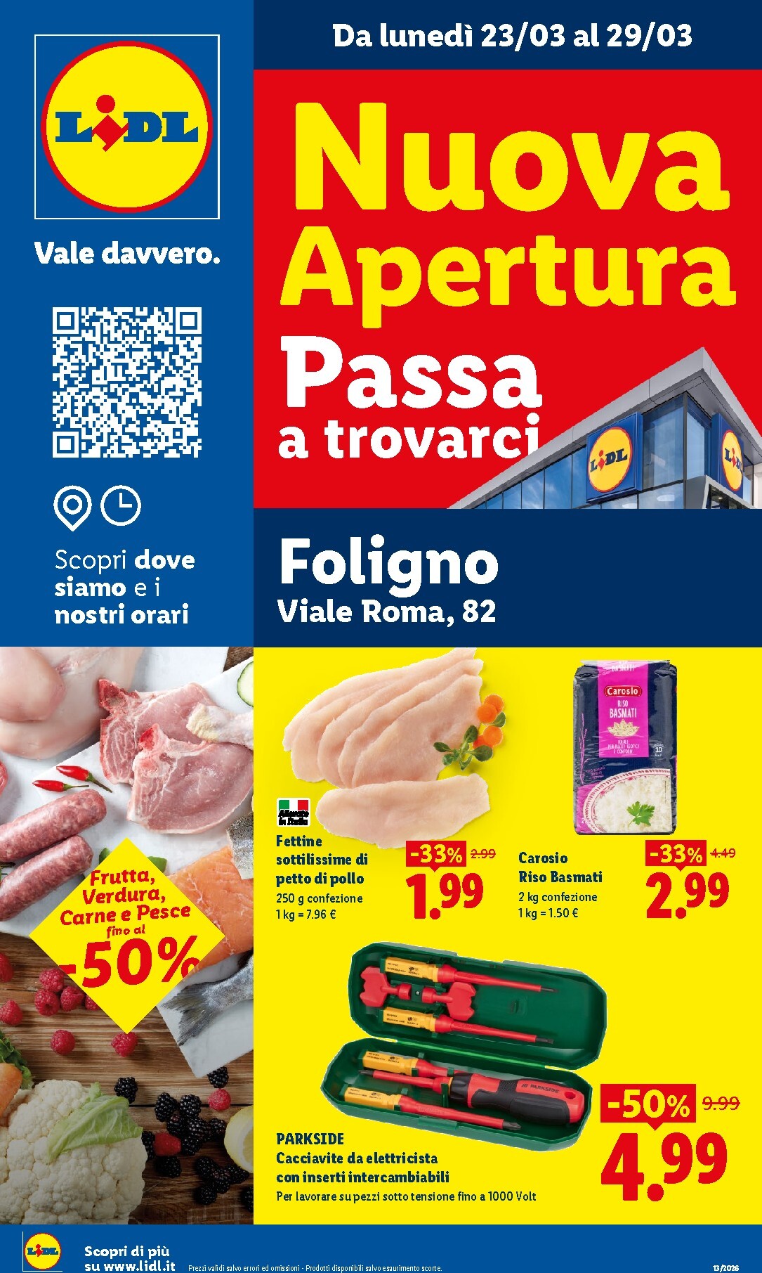Volantino Lidl - Nuova apertura Foligno valido dal 23/03/2026 al 29/03/2026